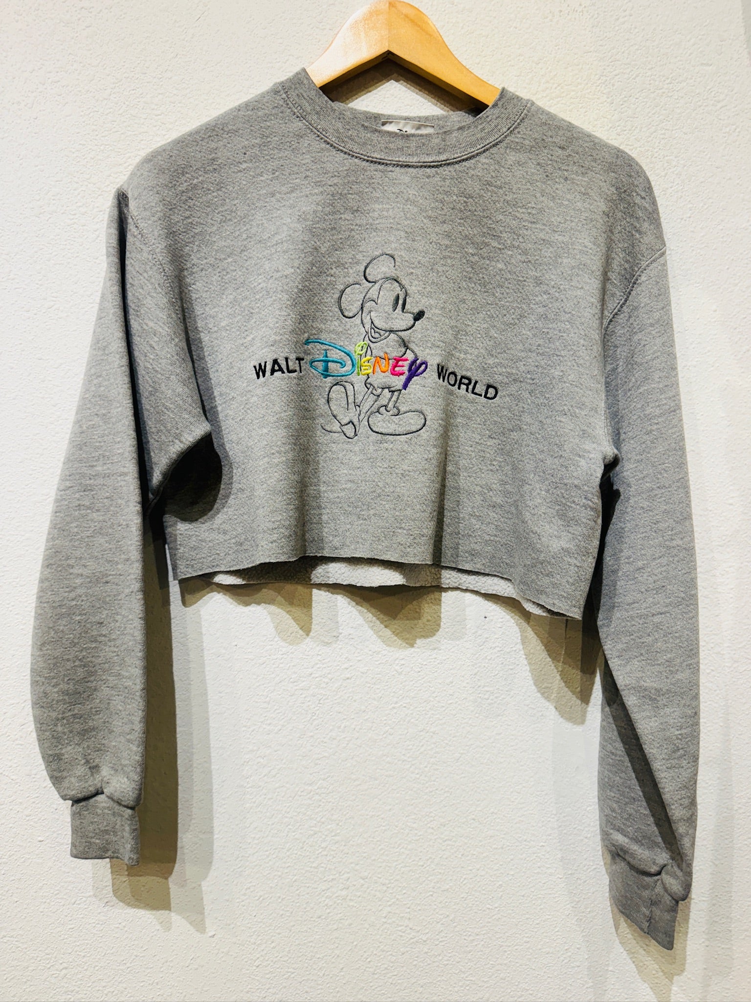Mickey Disney World Vintage Crop Crewneck