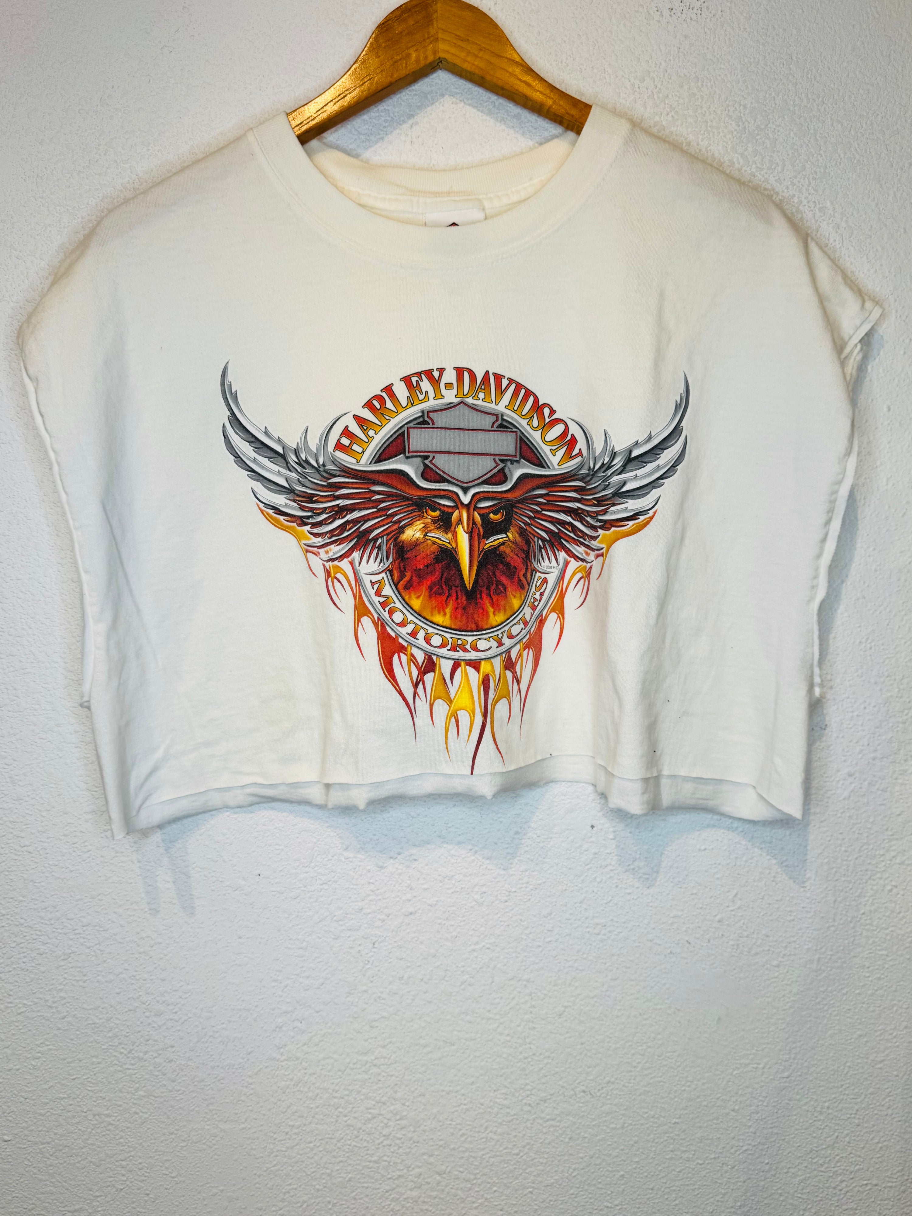 Flamin Eagle Harley Vintage Crop Tank