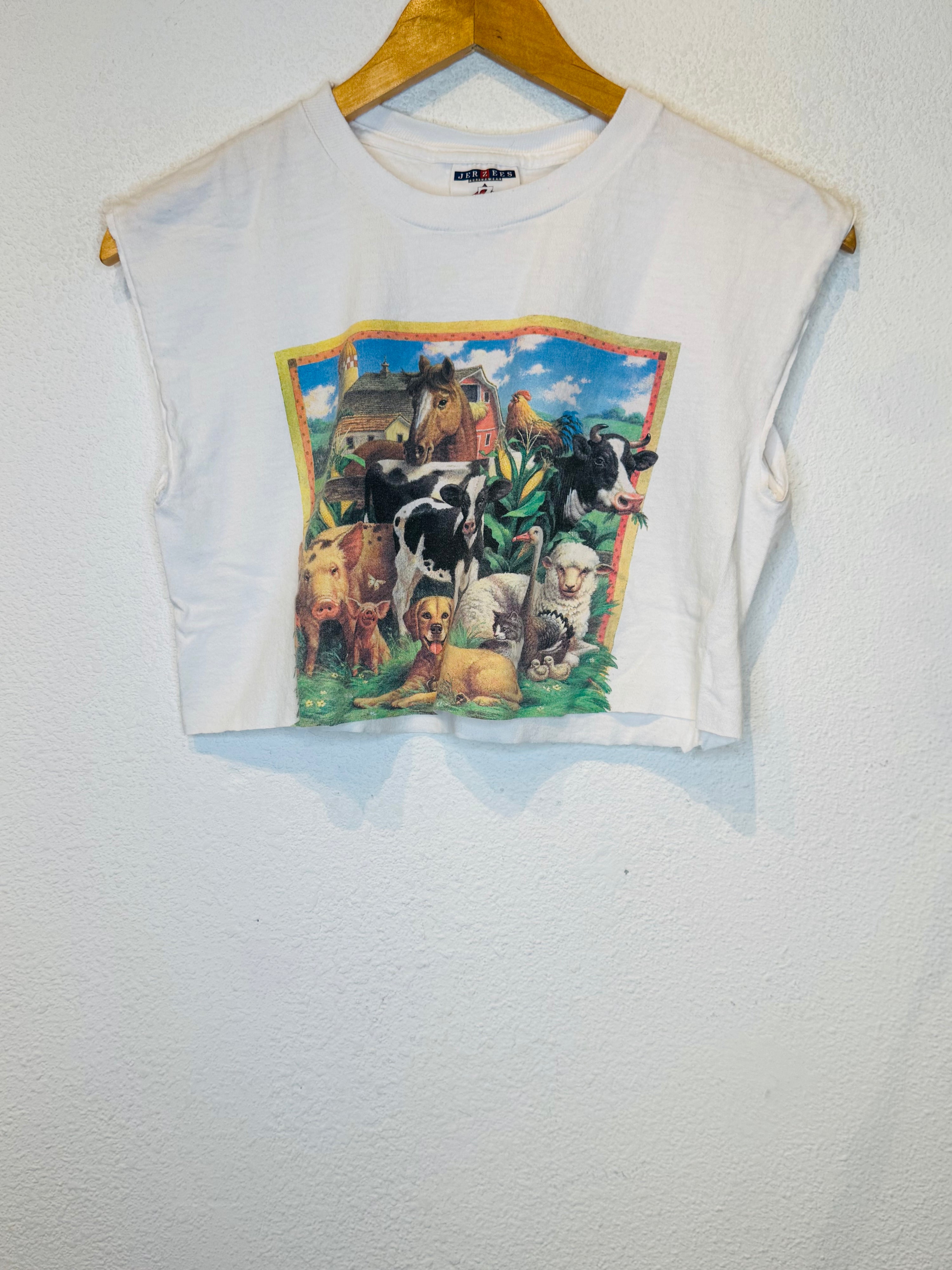 Farm Animals Vintage Crop Tank