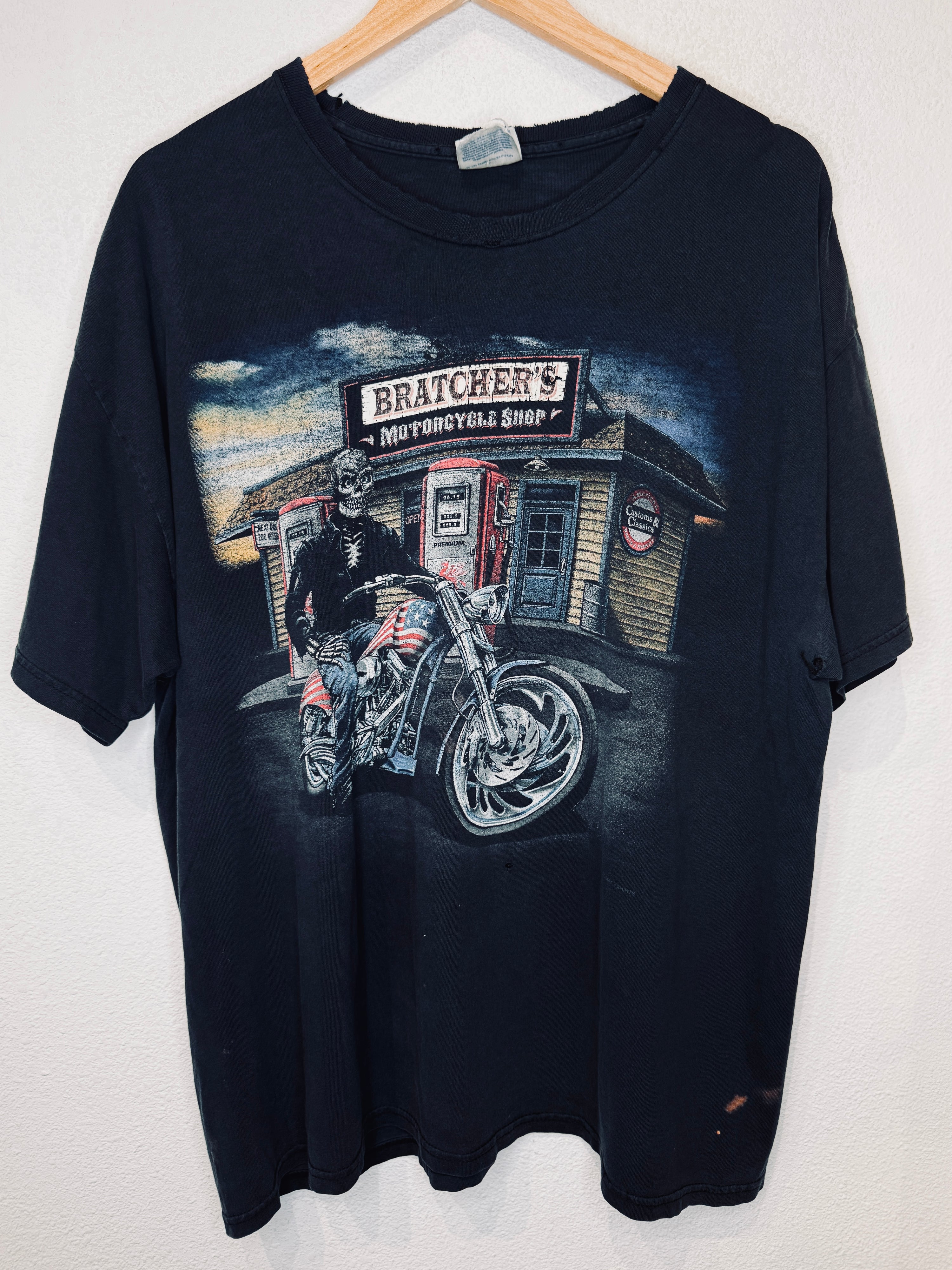 Bratchers Motorcycles Vintage Tee - Burnout