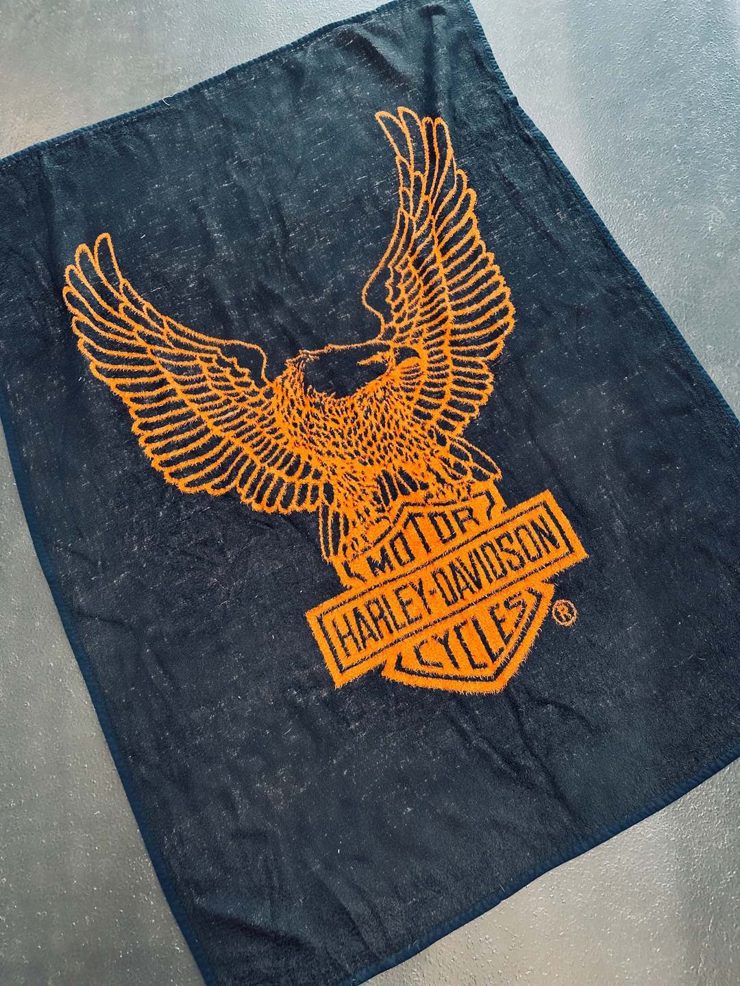 Vintage Harley Eagle Blanket