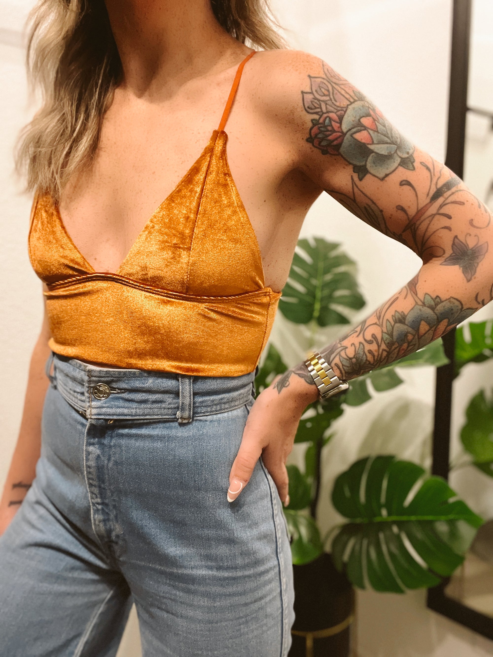 Velvet Bralette Top