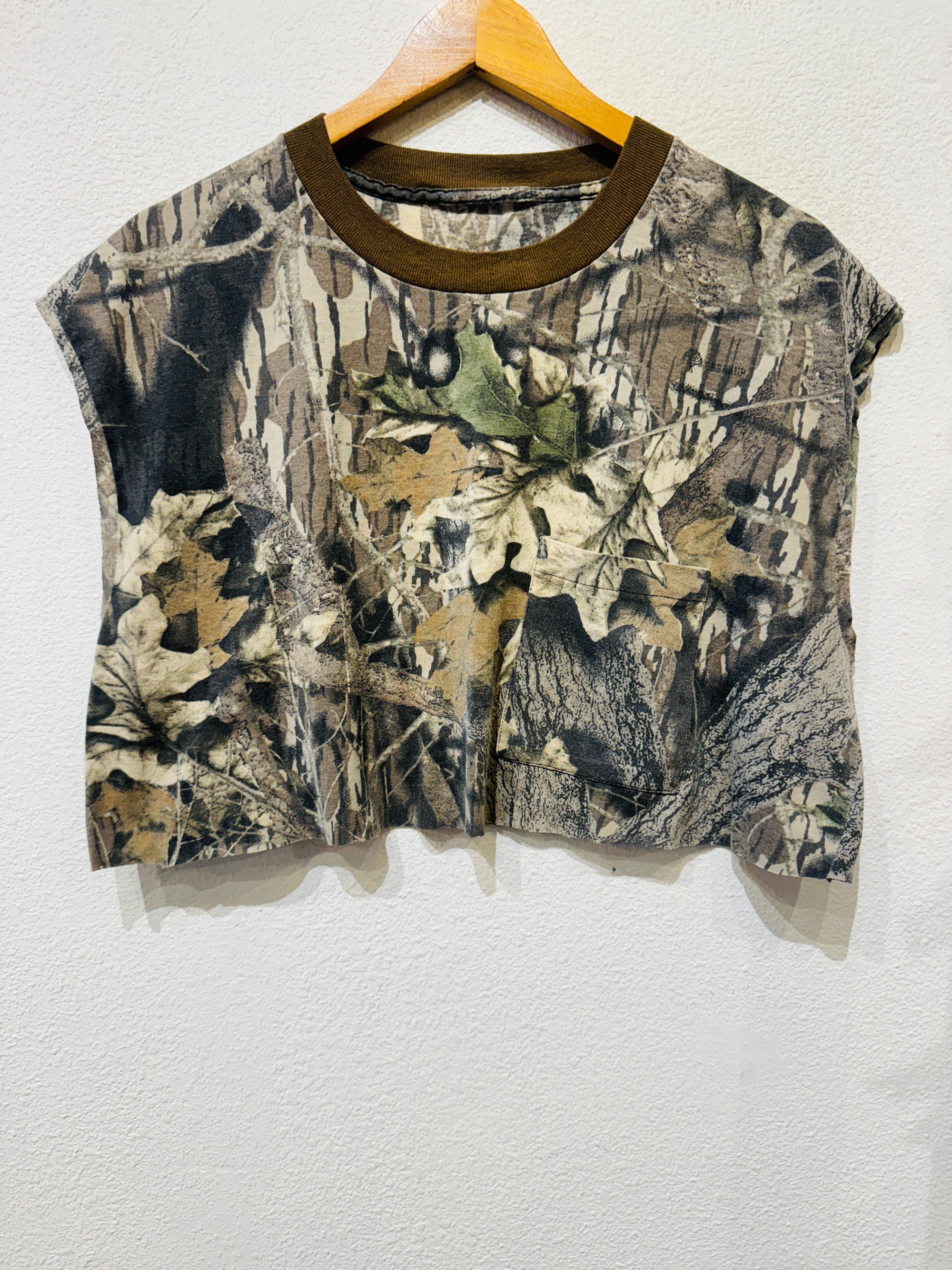 Breakup Camo Ringer Vintage Crop Tank