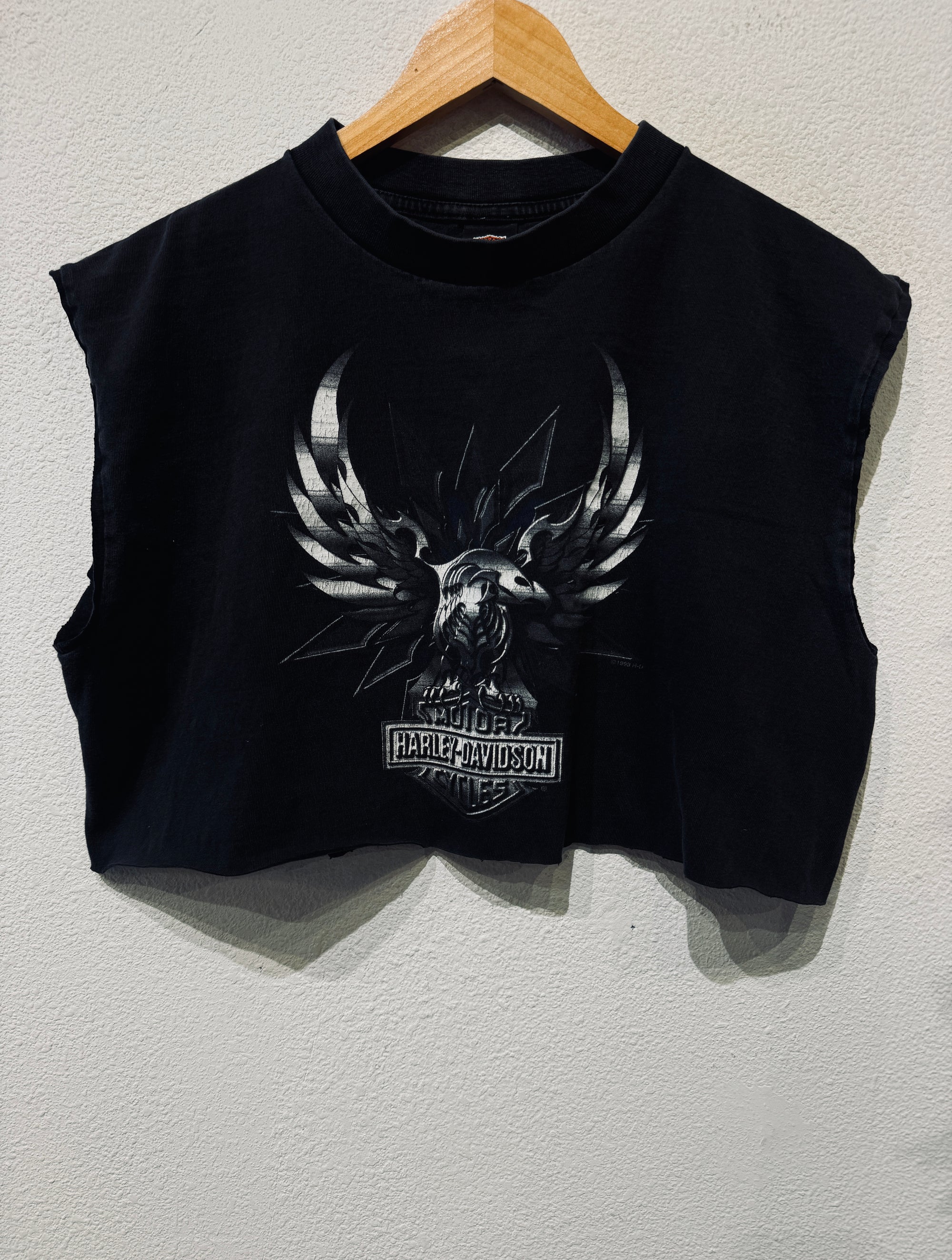 Vegas Harley Vintage Crop Tank