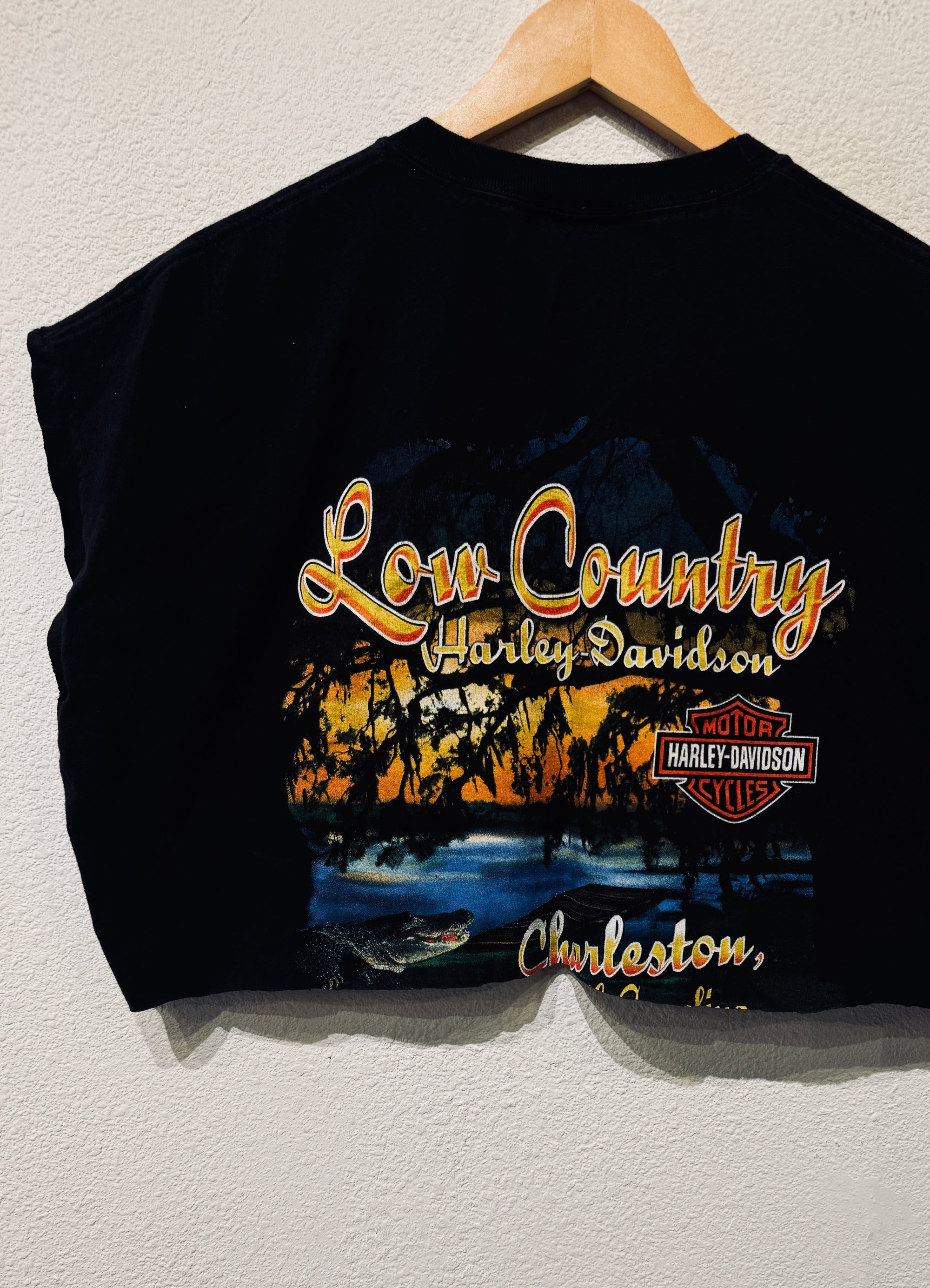 Low County Harley Vintage Crop Tank