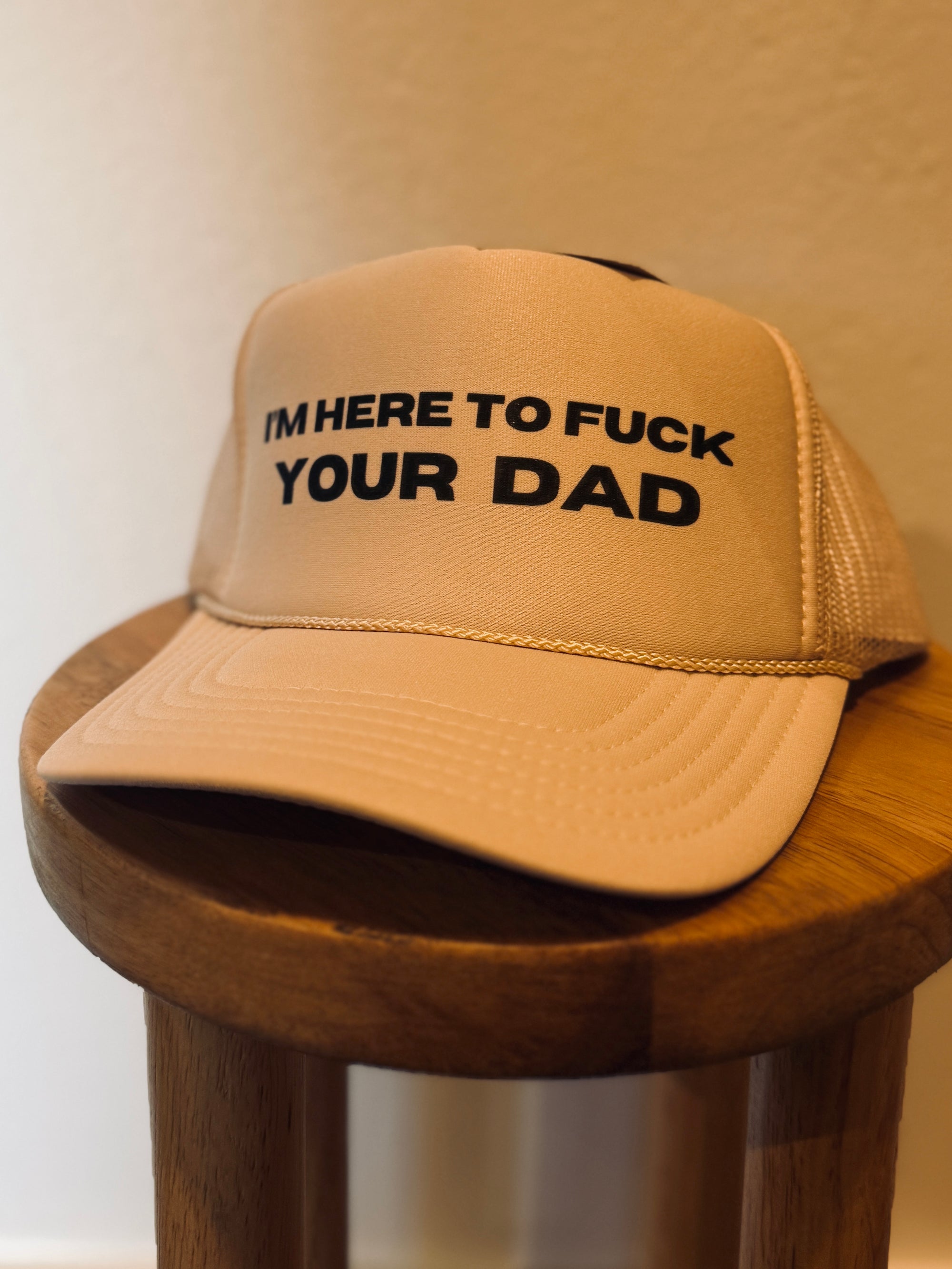 I'm Here Dad Trucker Hat