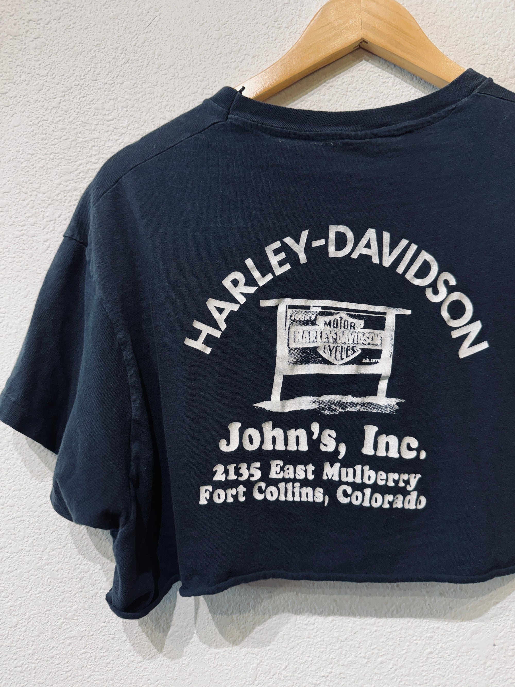 Live to Ride Harley Vintage Crop Tee