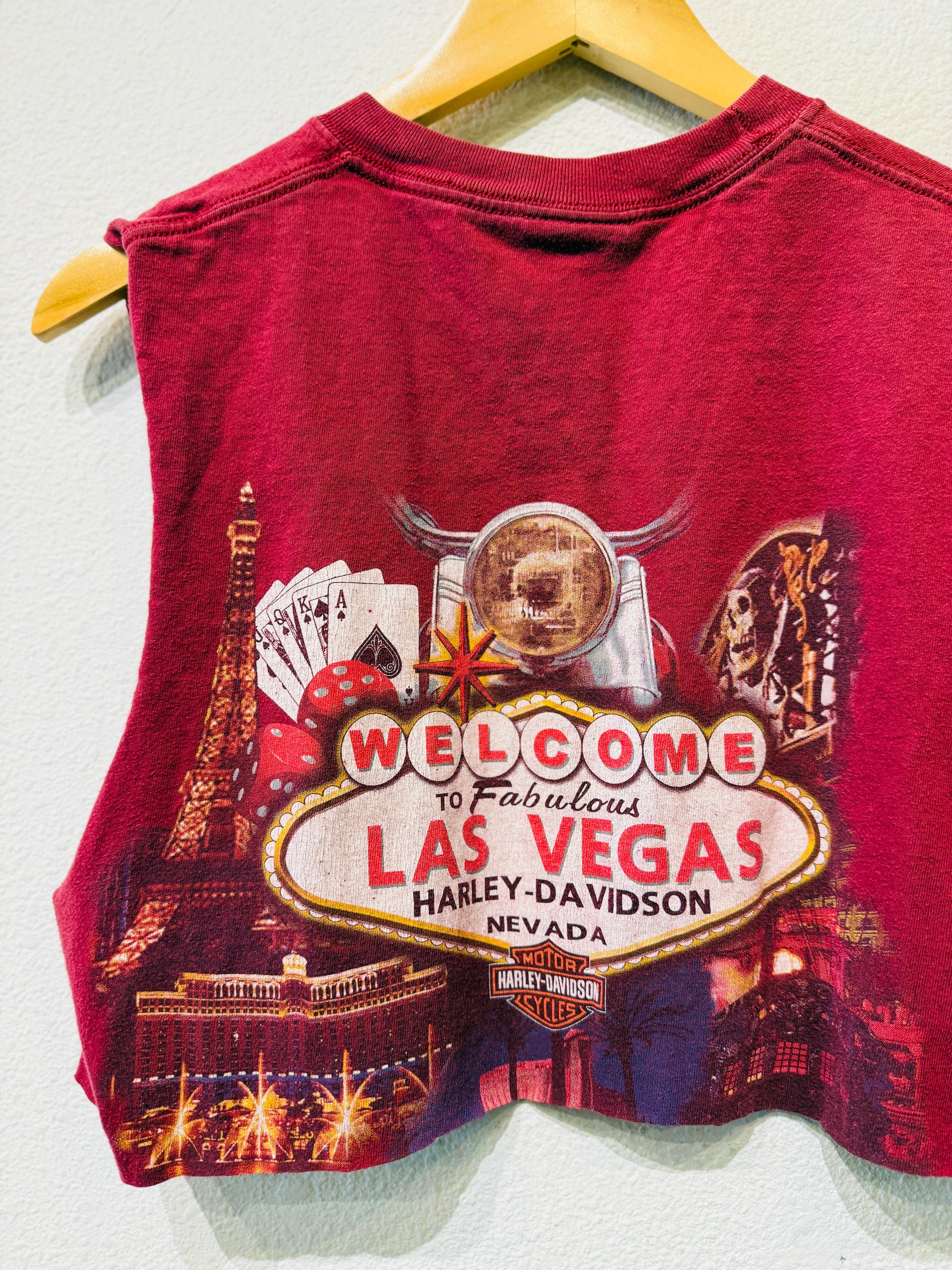 Vegas Harley Vintage Crop Tank