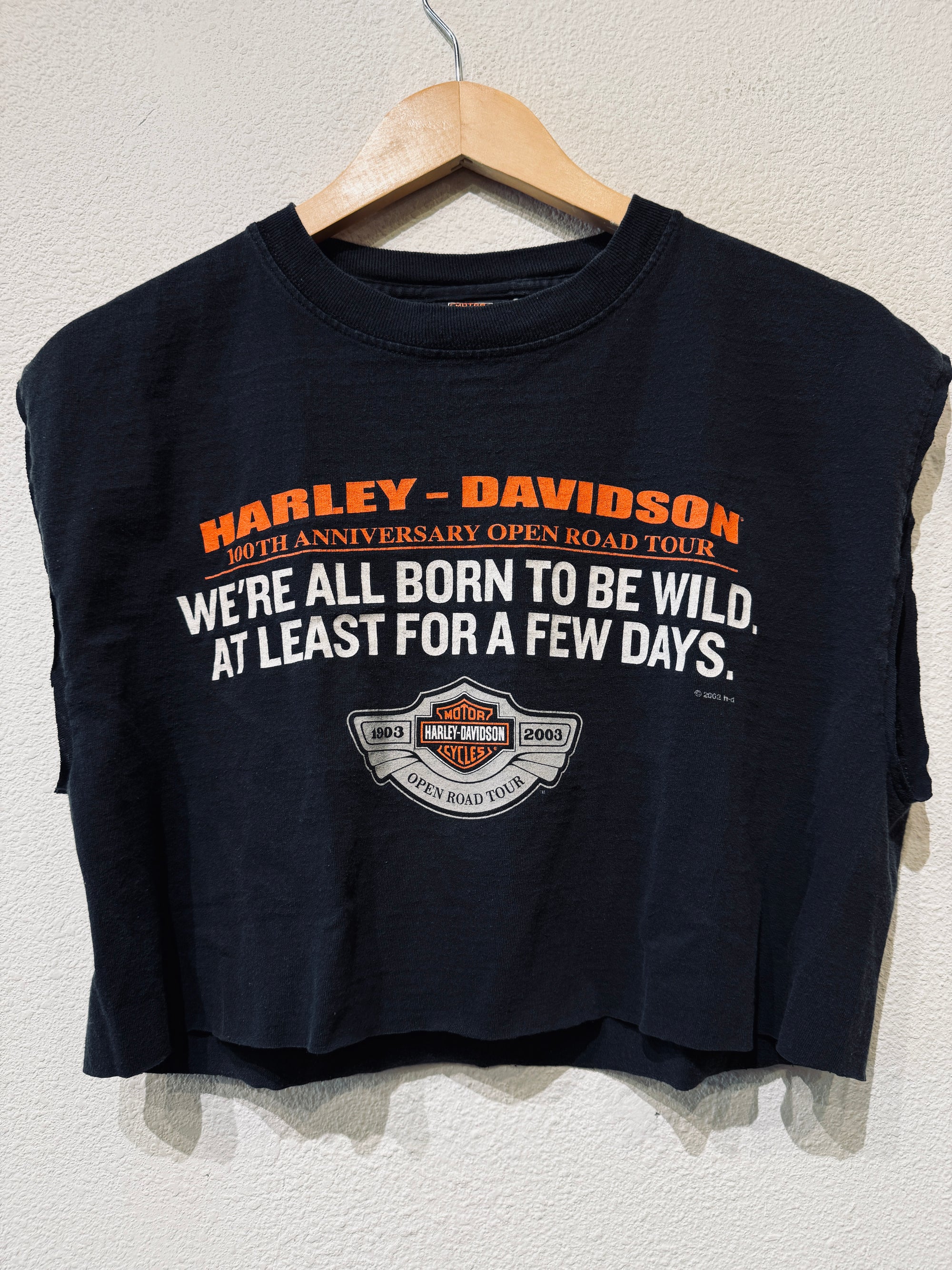 Born Wild Harley Vintage Crop Tank