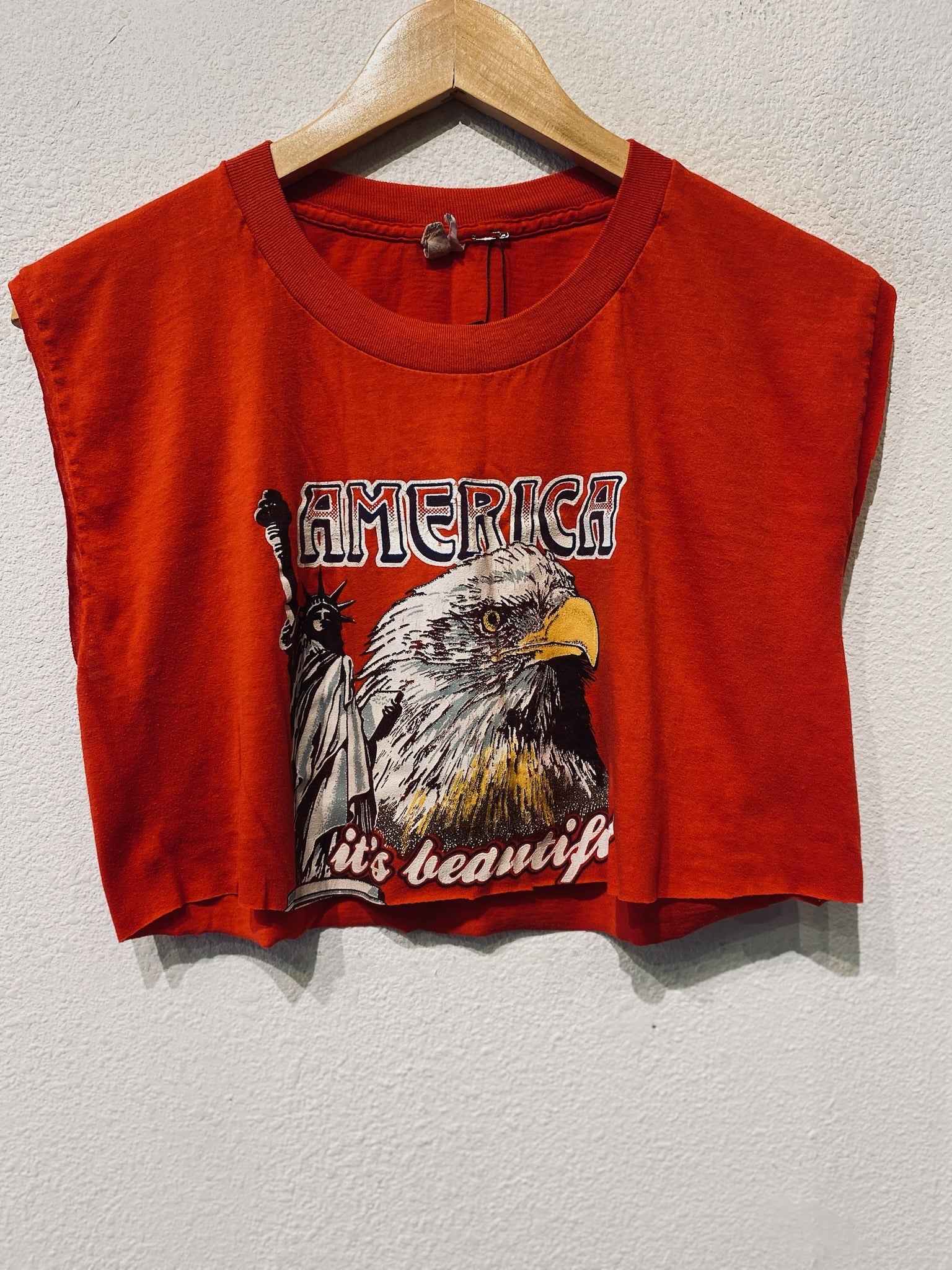 Beautiful America Vintage Crop Tank