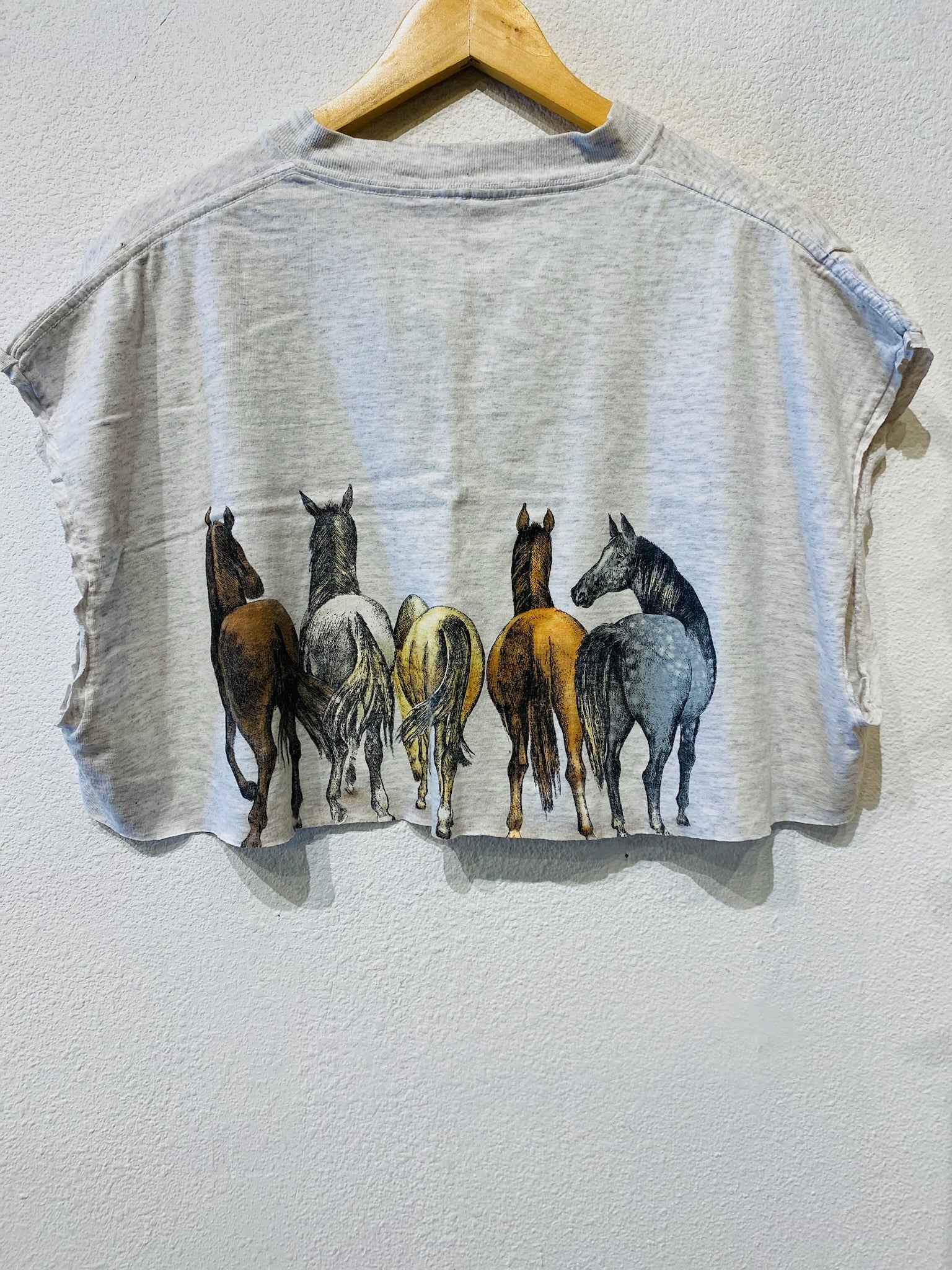 Horses Vintage Crop Tank