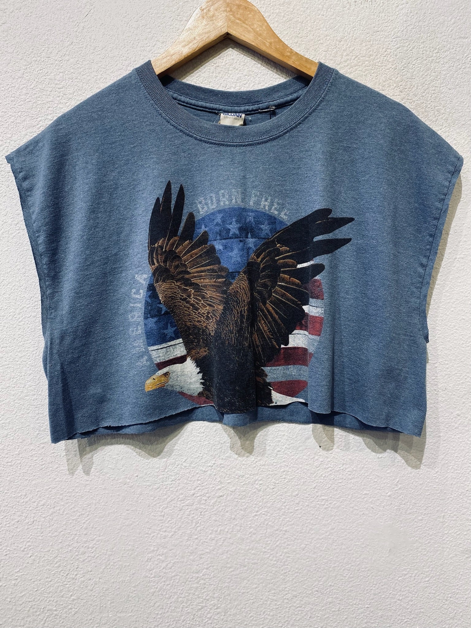 Eagle Born Free Vintage Crop Tank