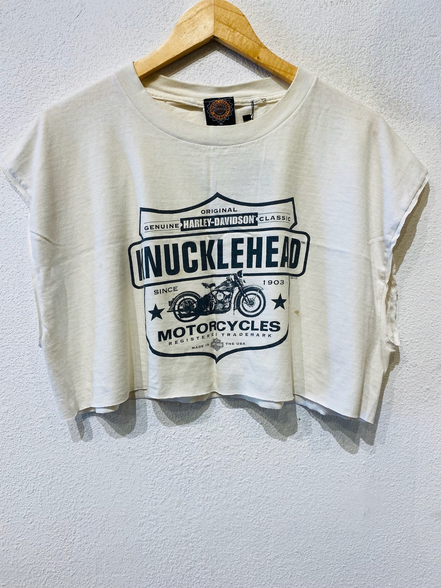 Knucklehead Harley Vintage Crop Tank