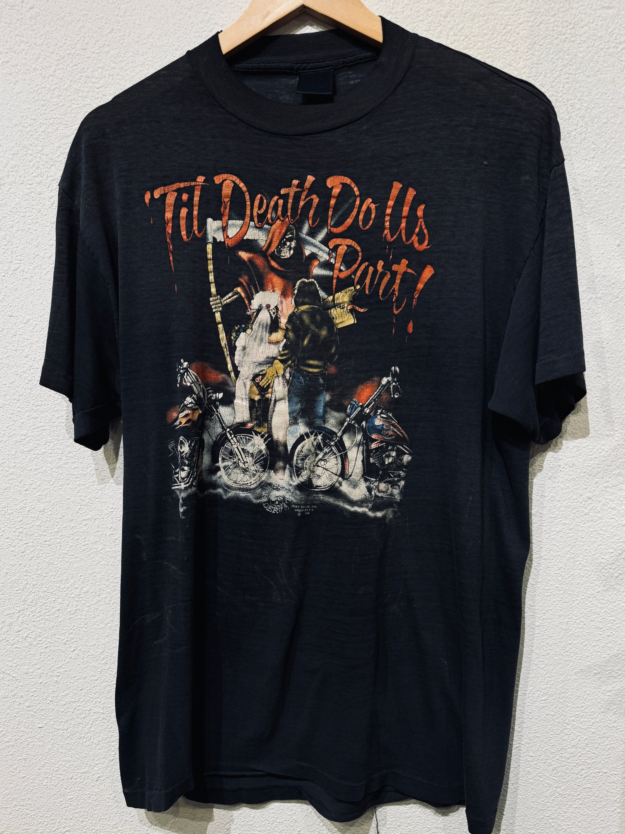 RARE Just Brass 1990 Till Death Vintage Tee