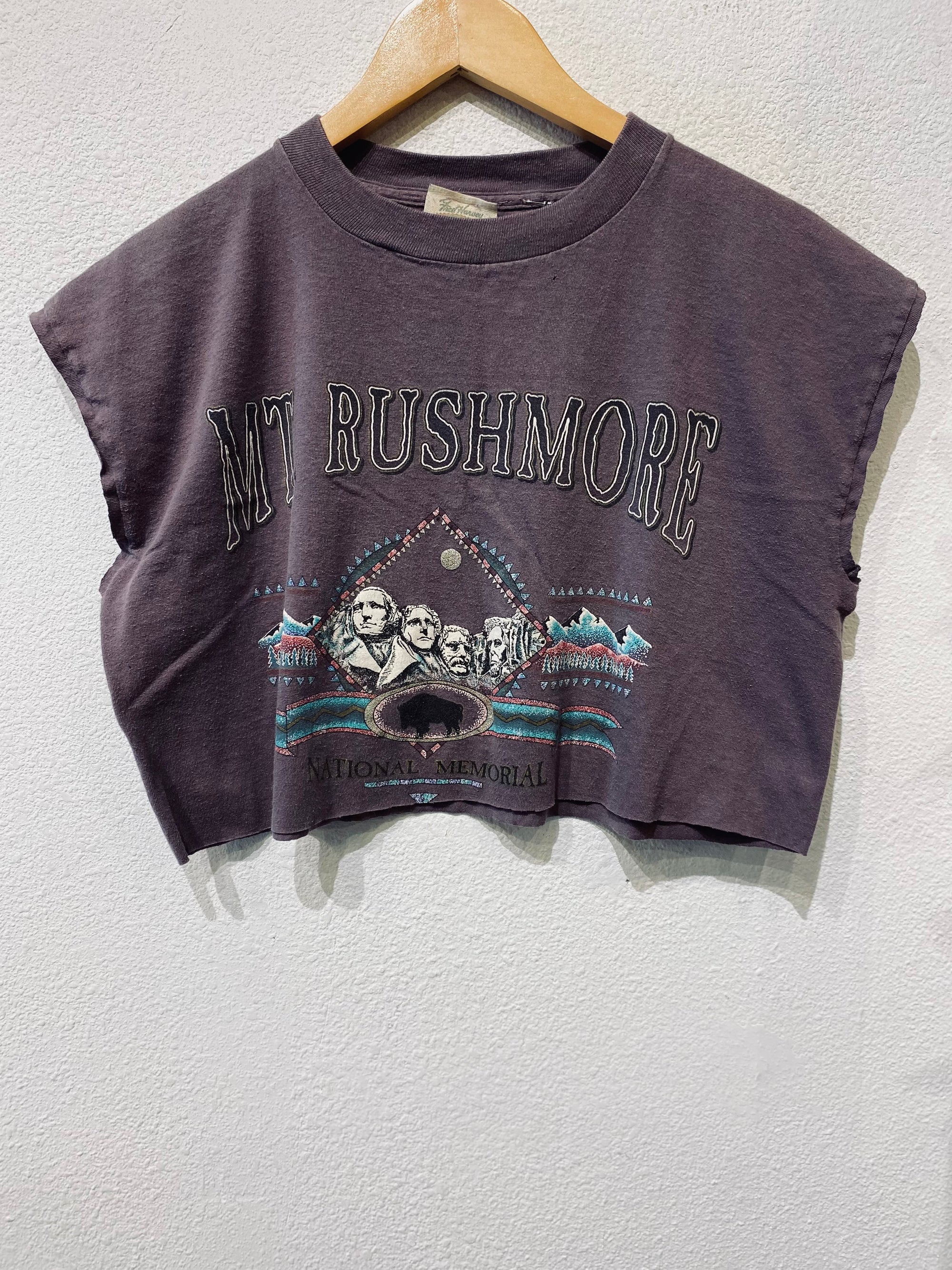 Mt Rushmore Vintage Crop Tank