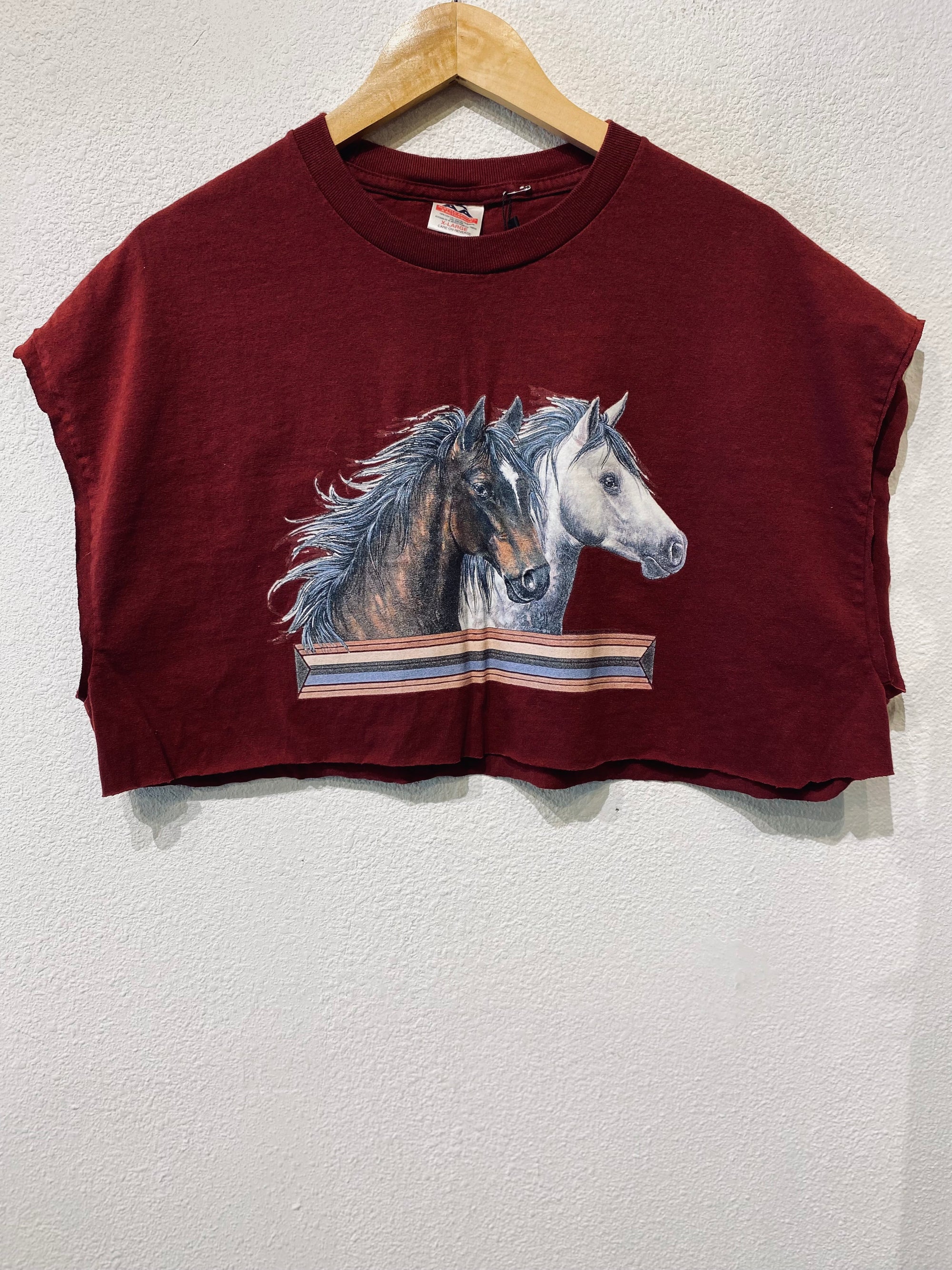 Horses Vintage Crop Tank