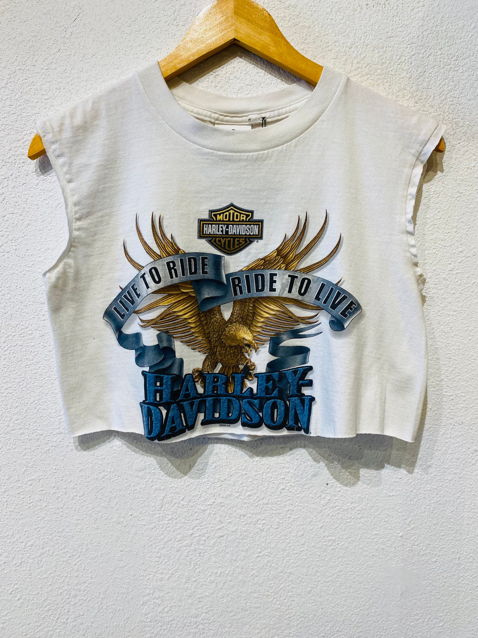 Vegas Harley Vintage Crop Tank