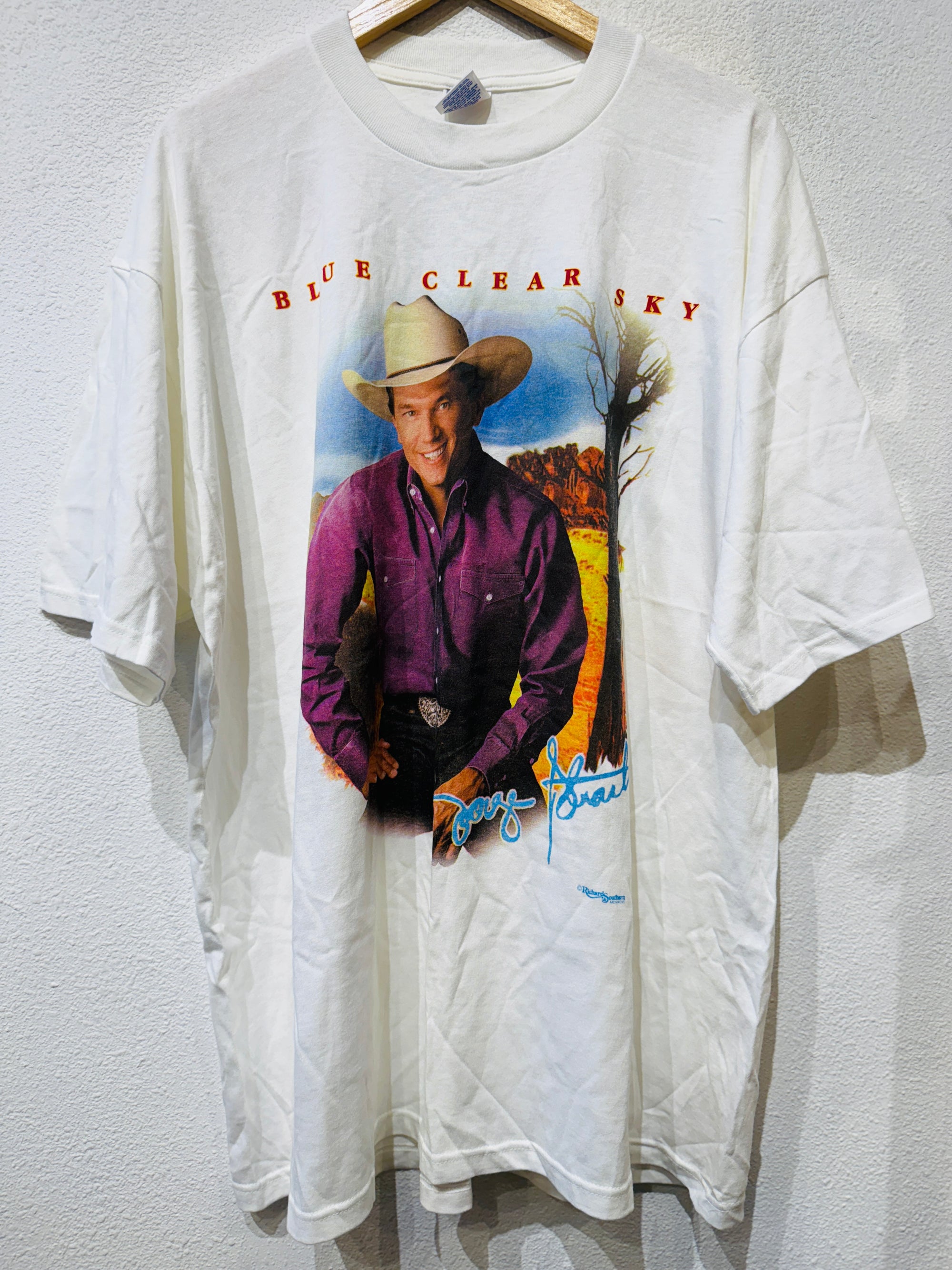 George Strait Blue Clear Sky Vintage Tee