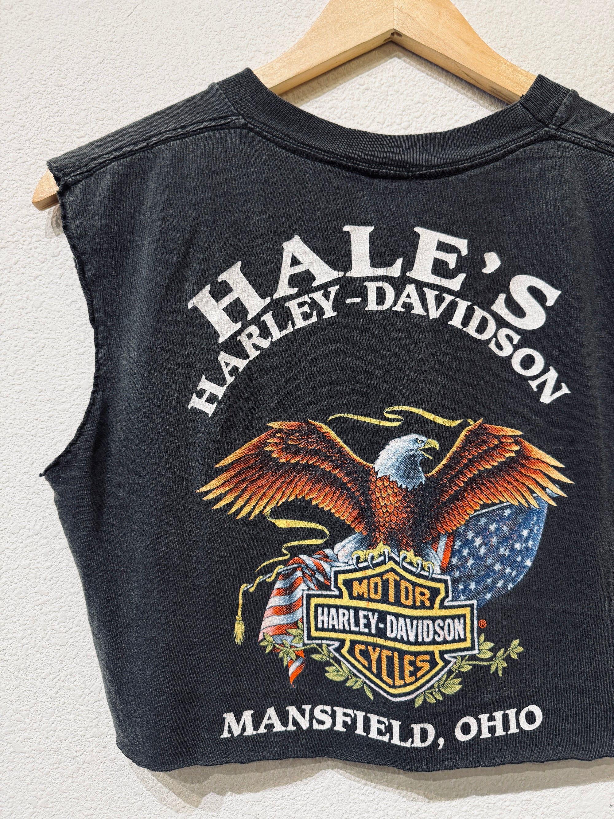 Hales 3D Emblem Harley Vintage Crop Tank