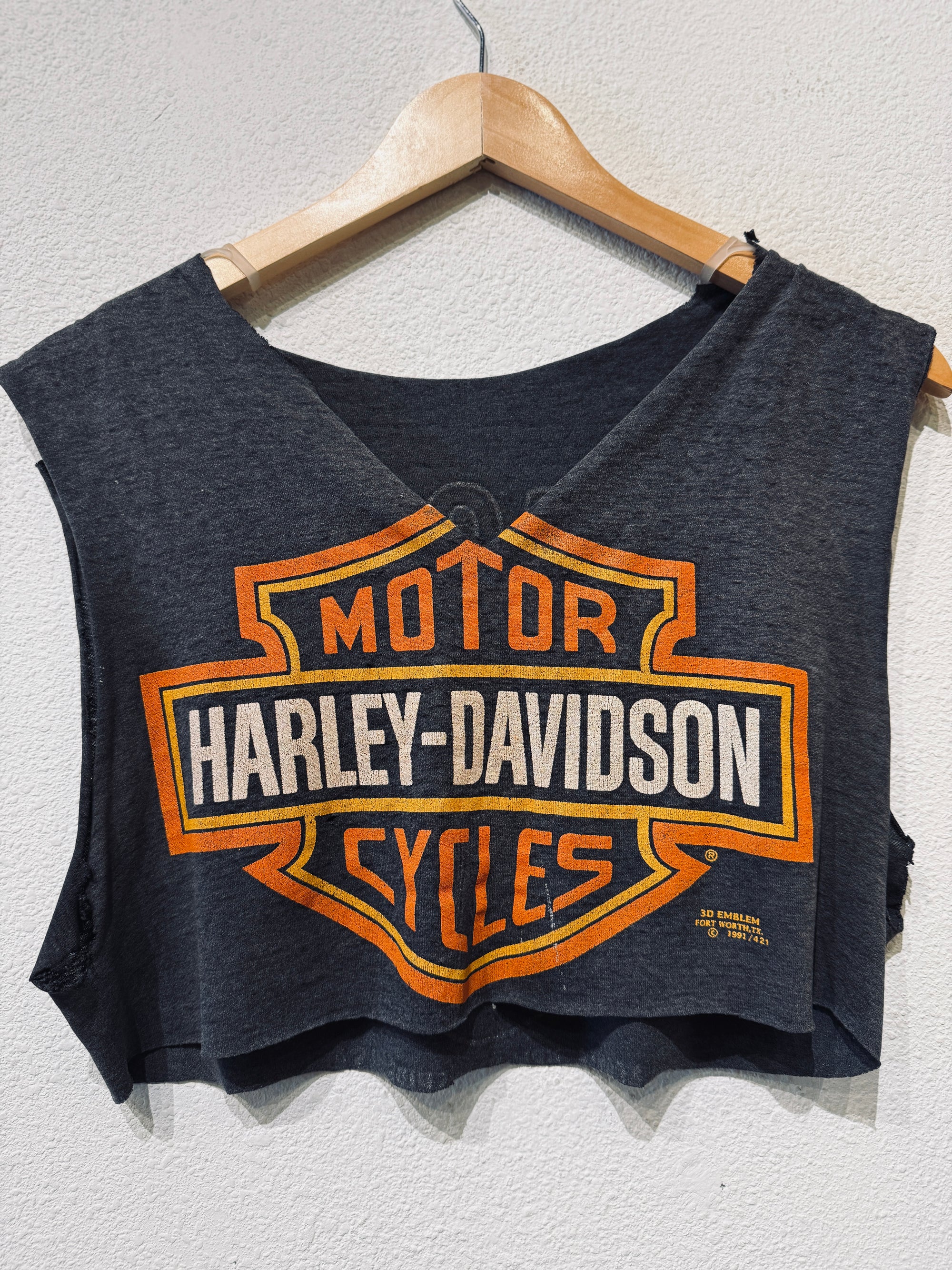 3D Emblem '91 Harley Vintage Crop Tank