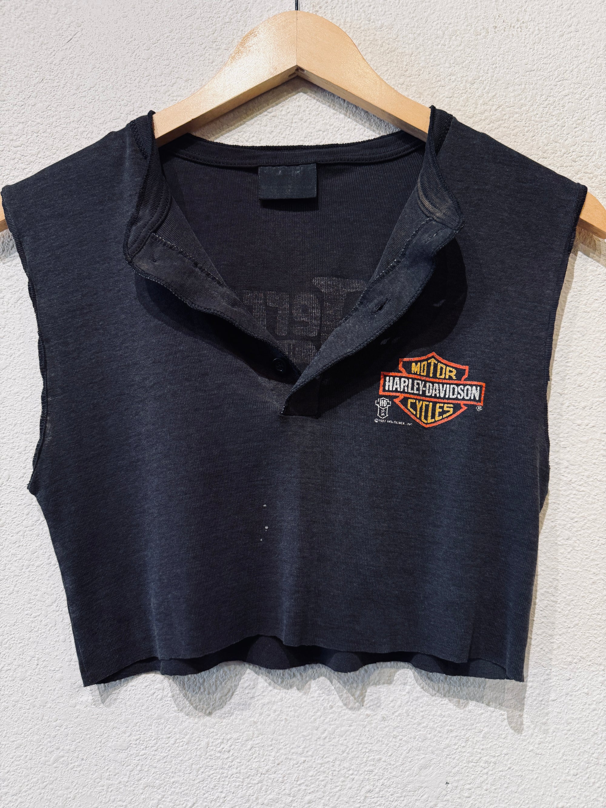 Sharon '87 Harley Vintage Crop Tank