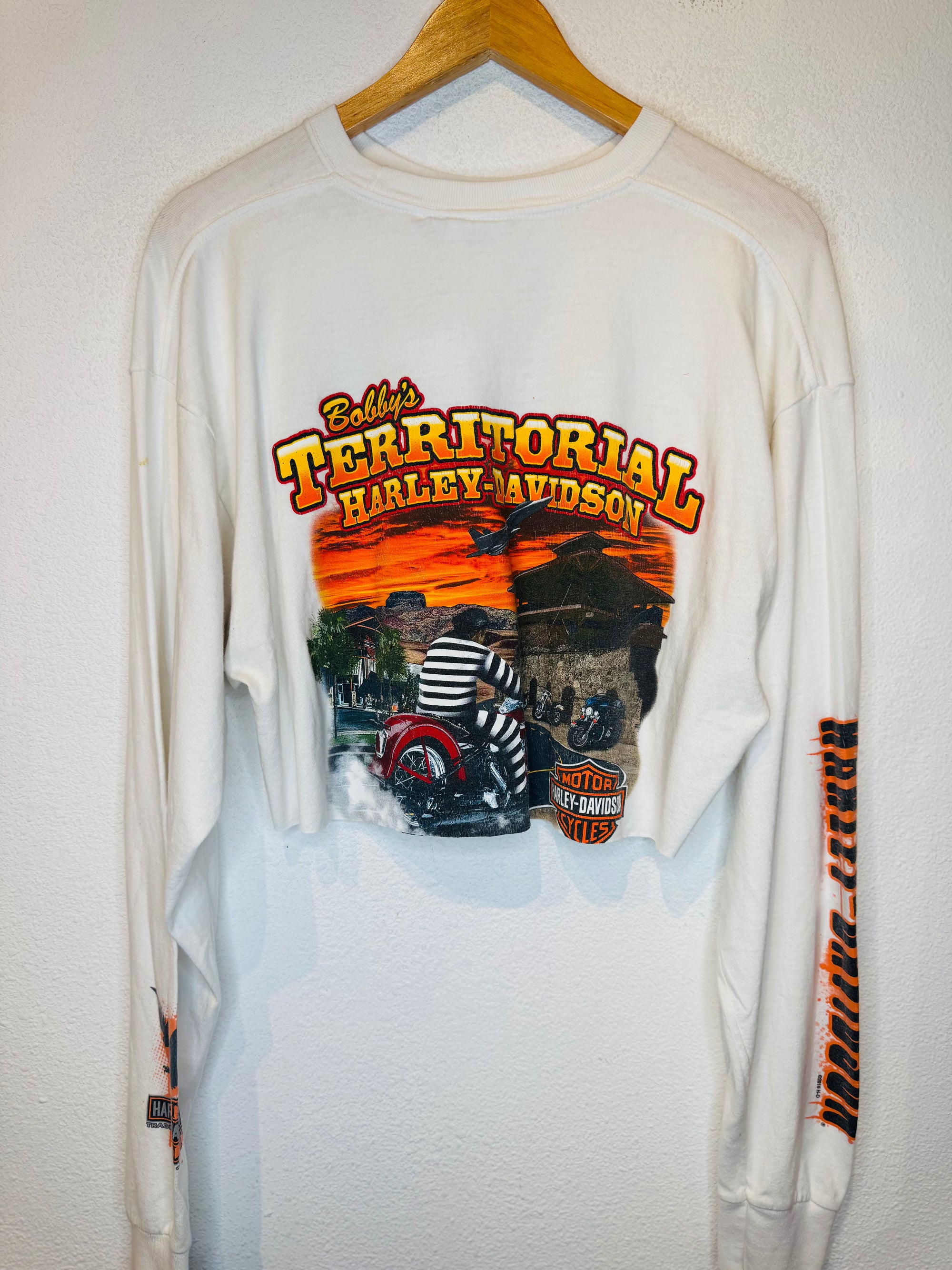 Bobbys Harley Vintage Crop Long Sleeve