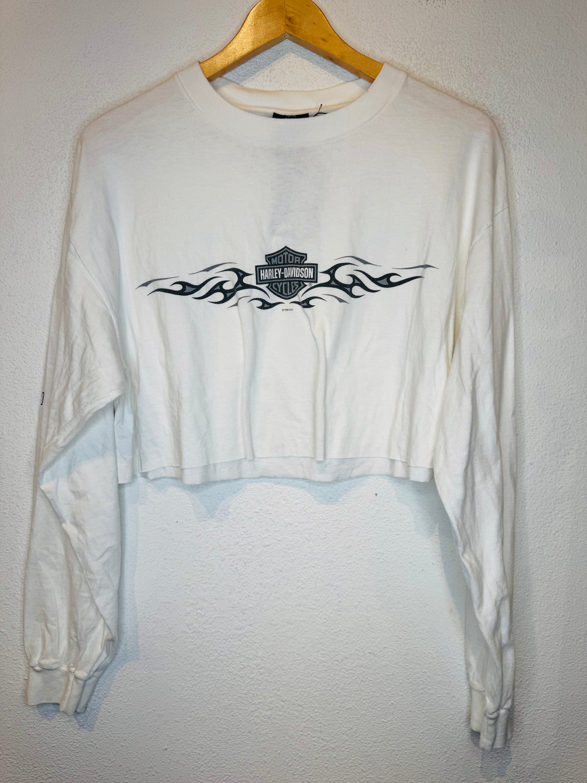 Wisconsin Harley Vintage Crop Long Sleeve