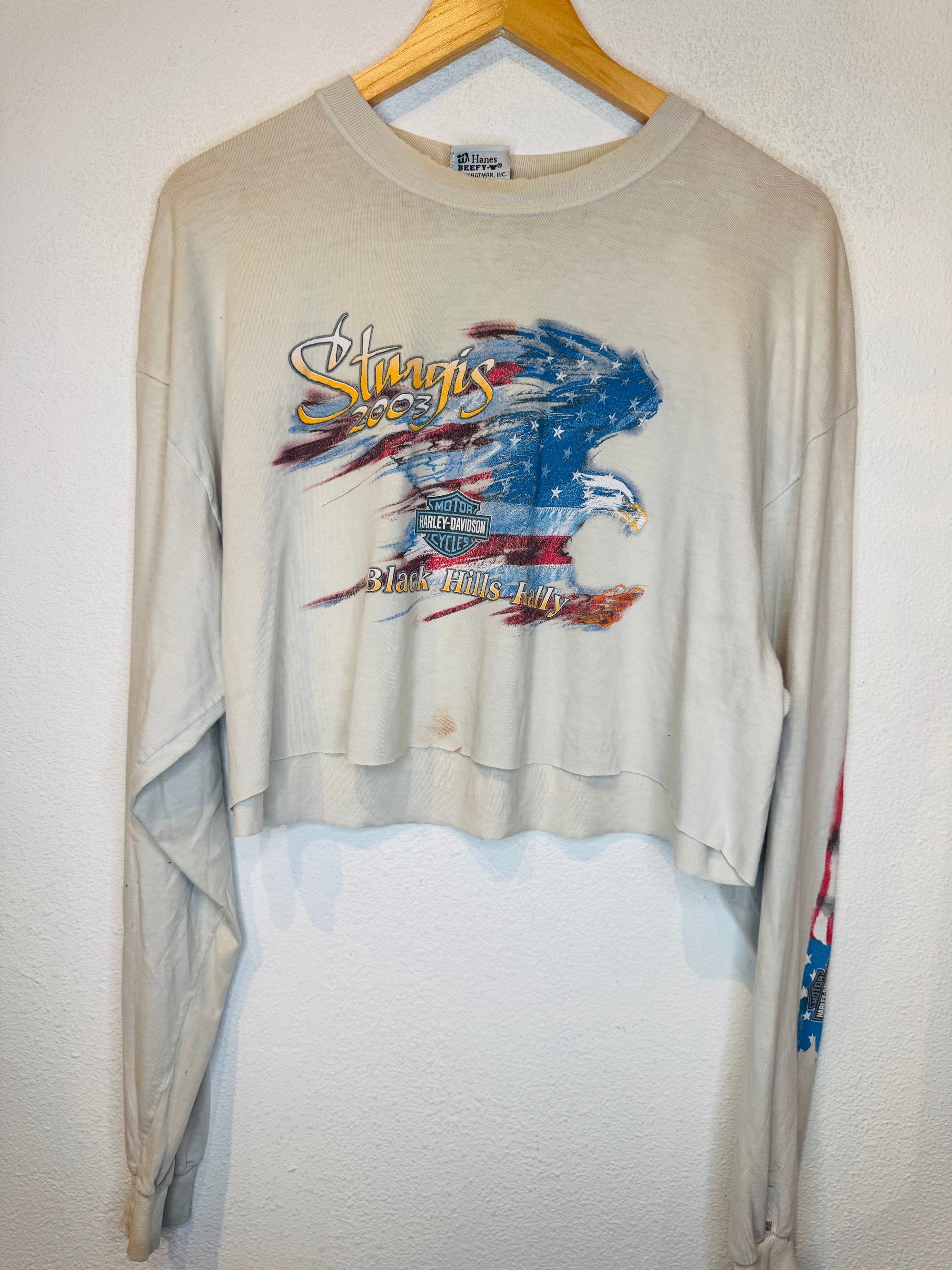 Sturgis Black Hills Harley Vintage Crop Long Sleeve