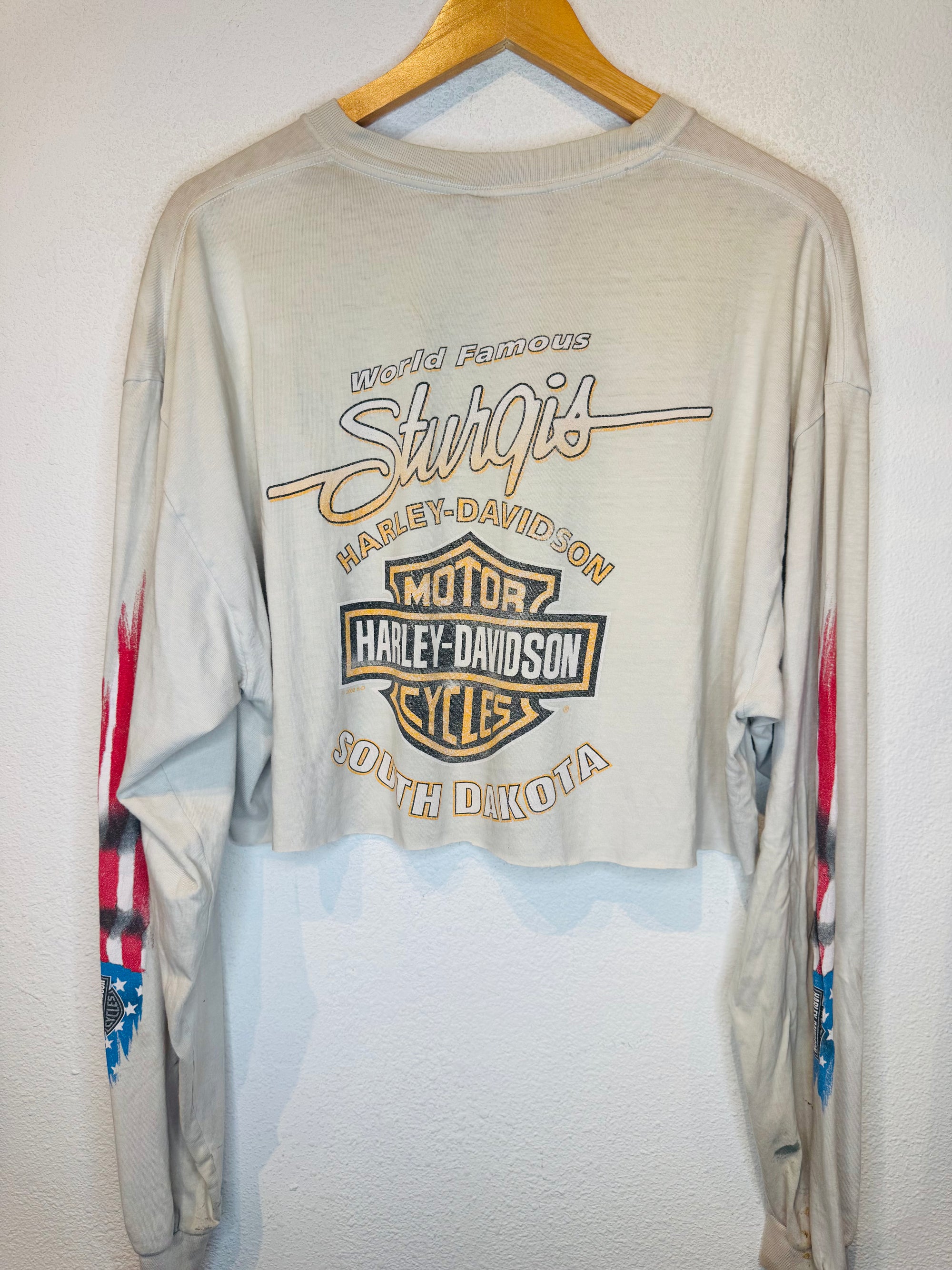 Sturgis Black Hills Harley Vintage Crop Long Sleeve