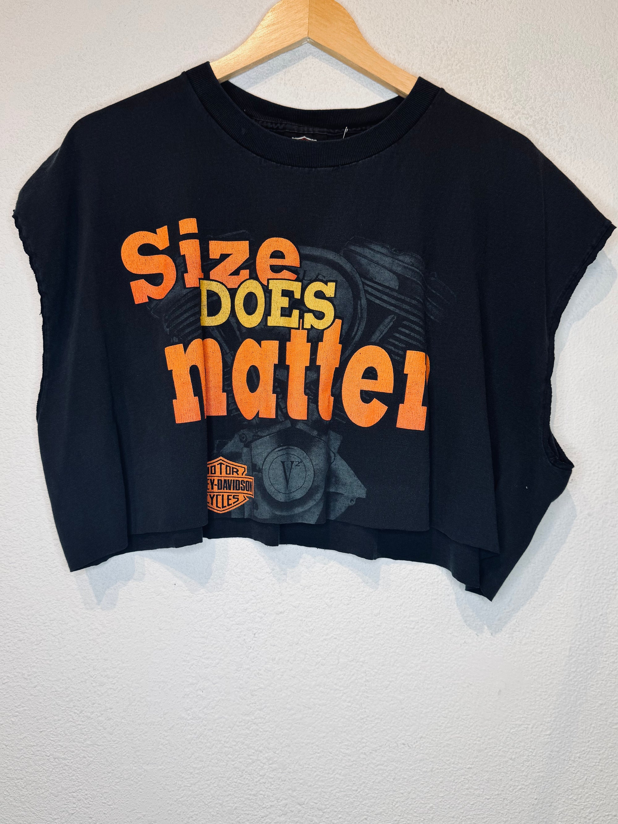 Size Matters Harley Vintage Crop Tank
