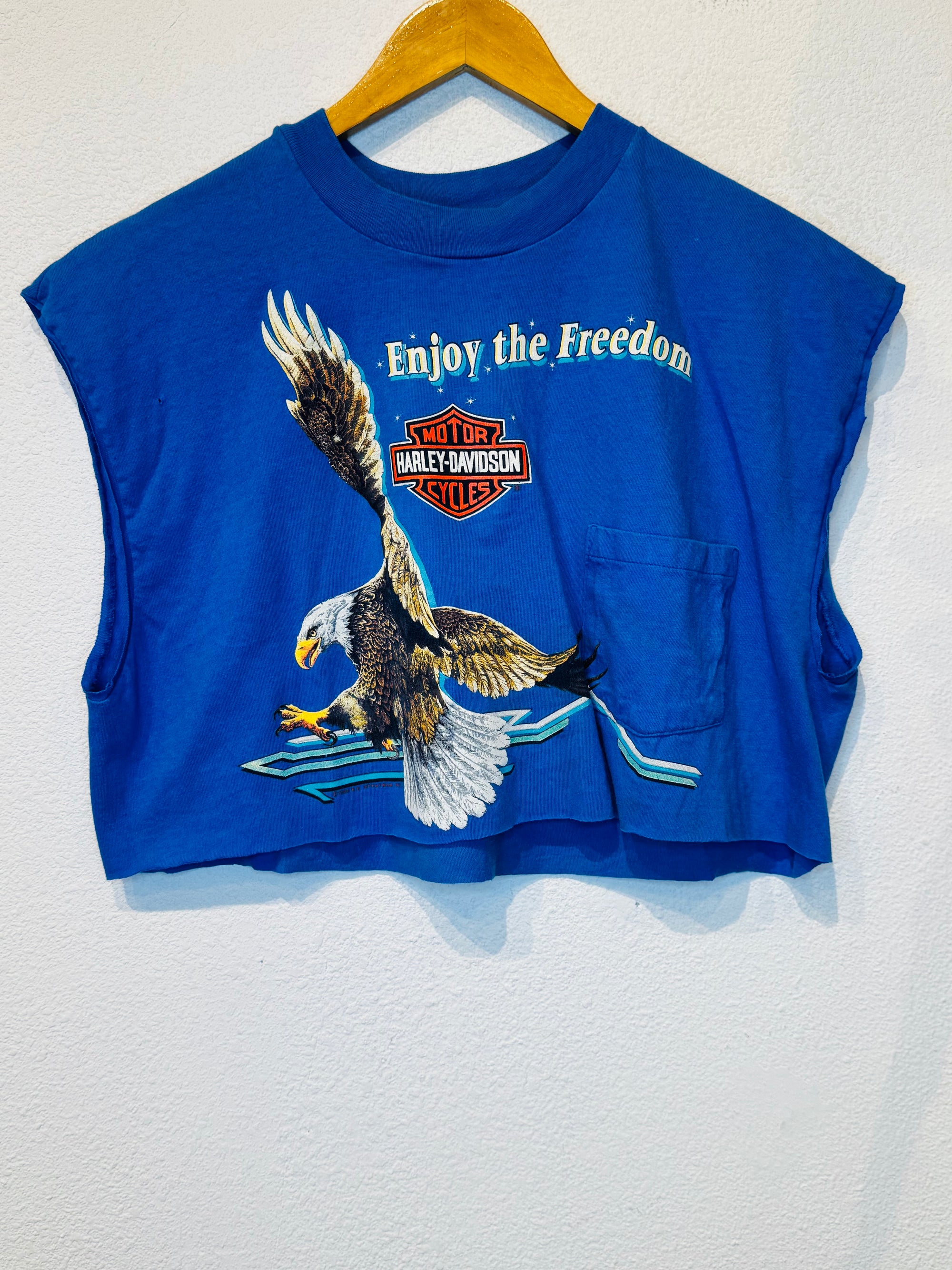 Enjoy Freedom Harley Vintage Crop Tank