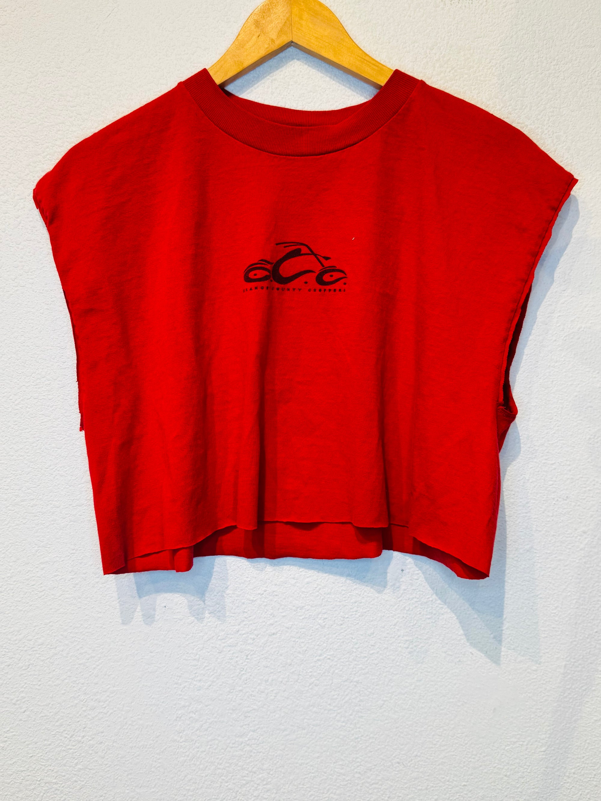 OCC Red Vintage Crop Tank