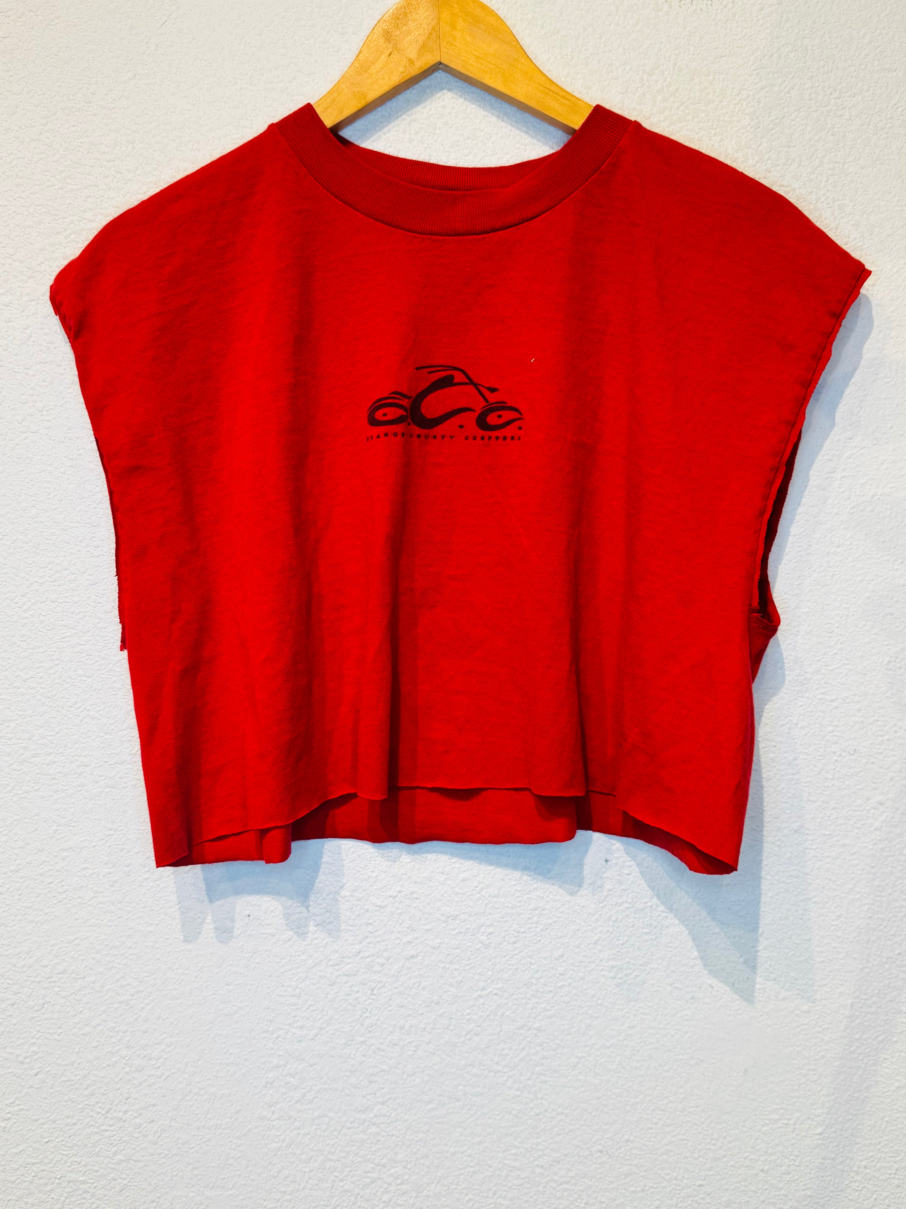 OCC Red Vintage Crop Tank