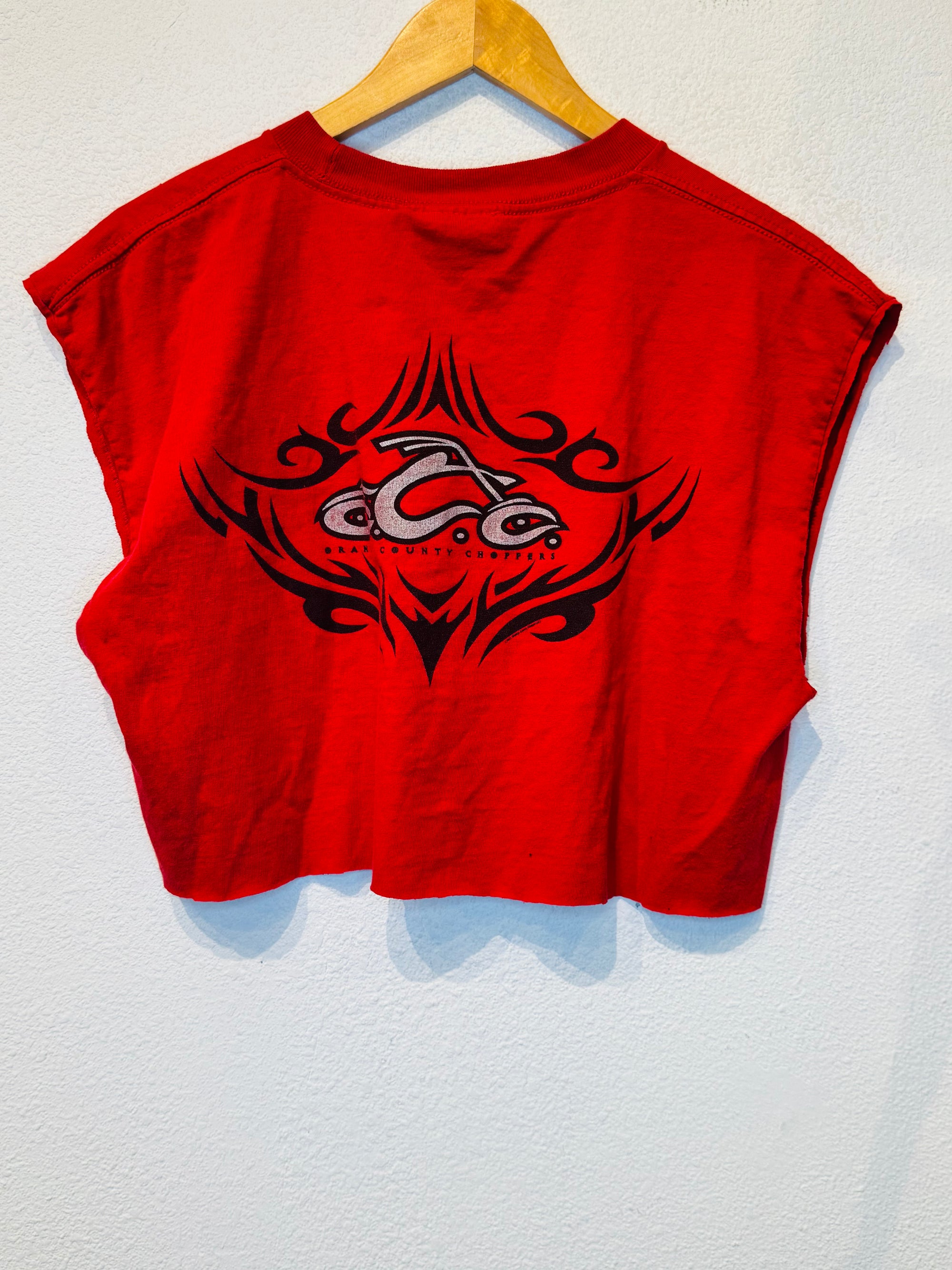 OCC Red Vintage Crop Tank