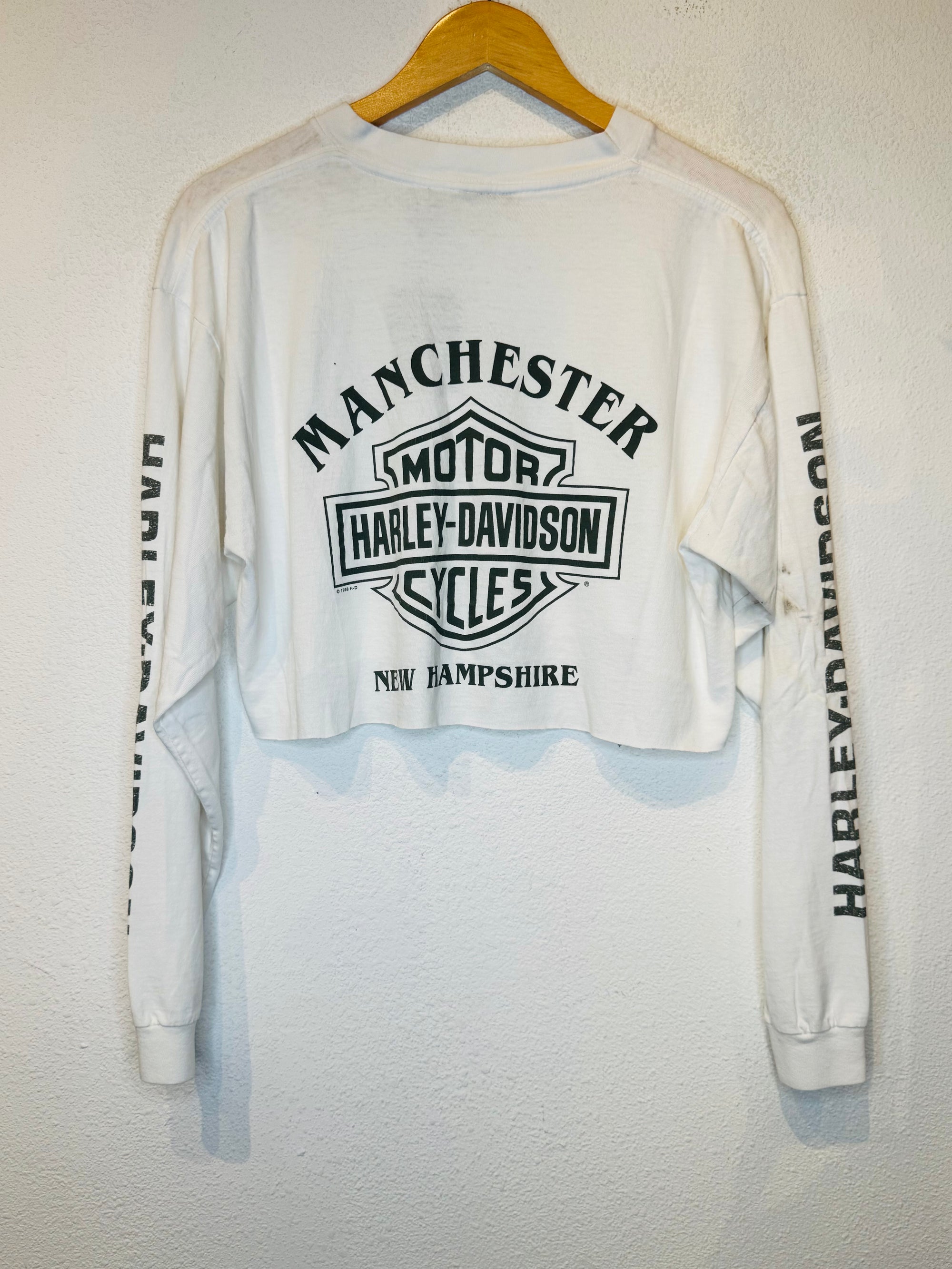 Manchester Harley Vintage Crop Long Sleeve
