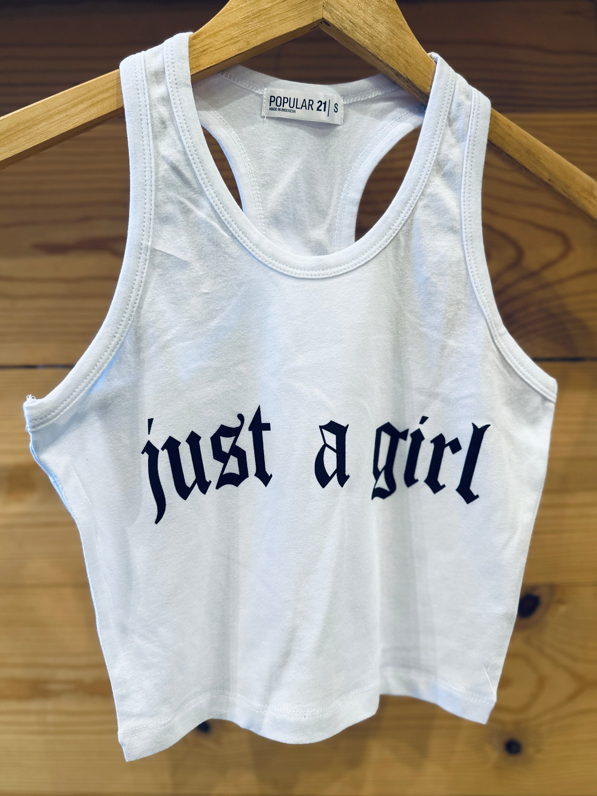 Just a Girl Crop Tank