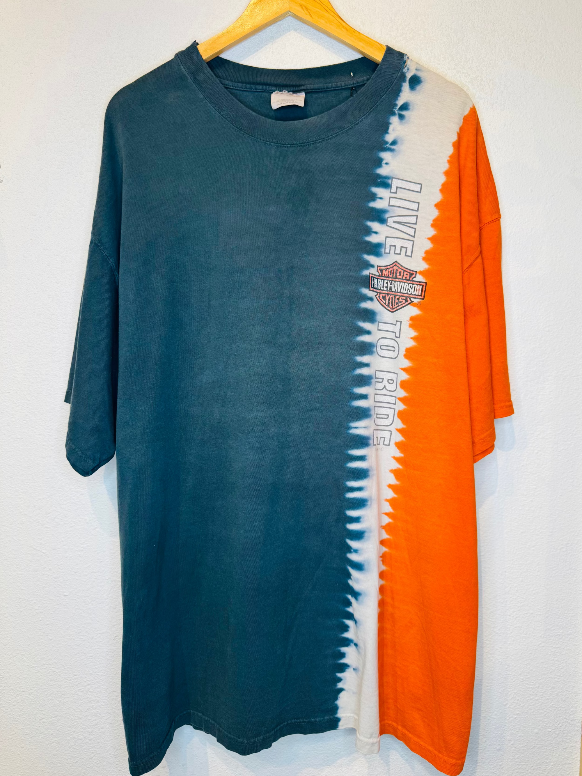 Live to Ride Tie Dye Harley Vintage Tee