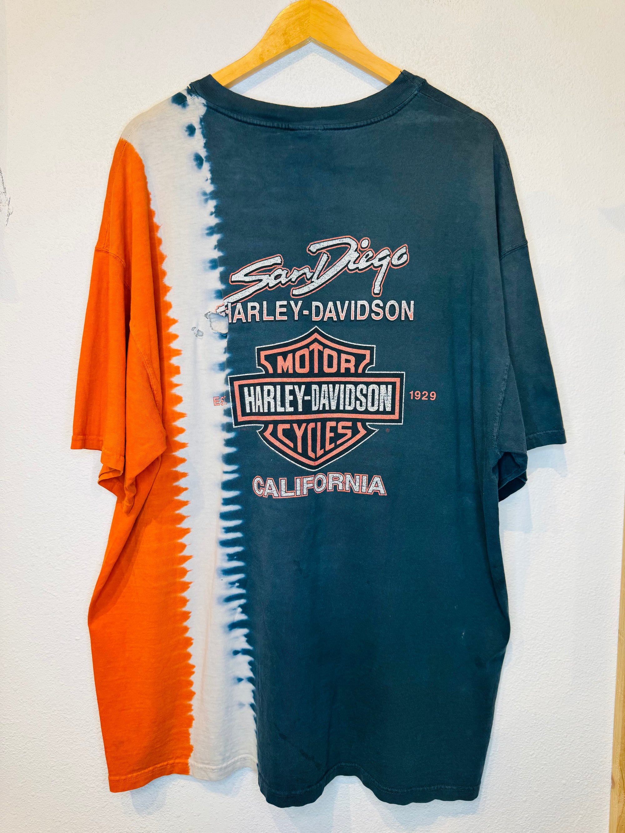 Live to Ride Tie Dye Harley Vintage Tee