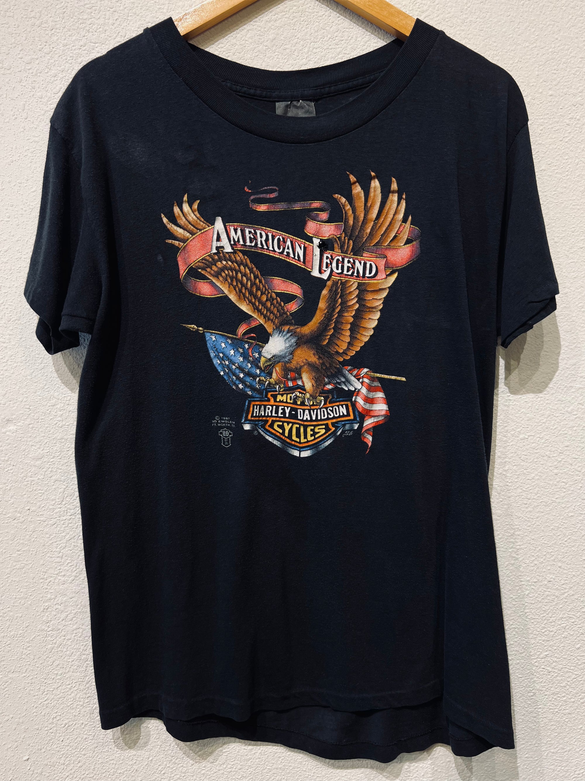 American Legend 3D Emblem 1987 Harley Vintage Tee