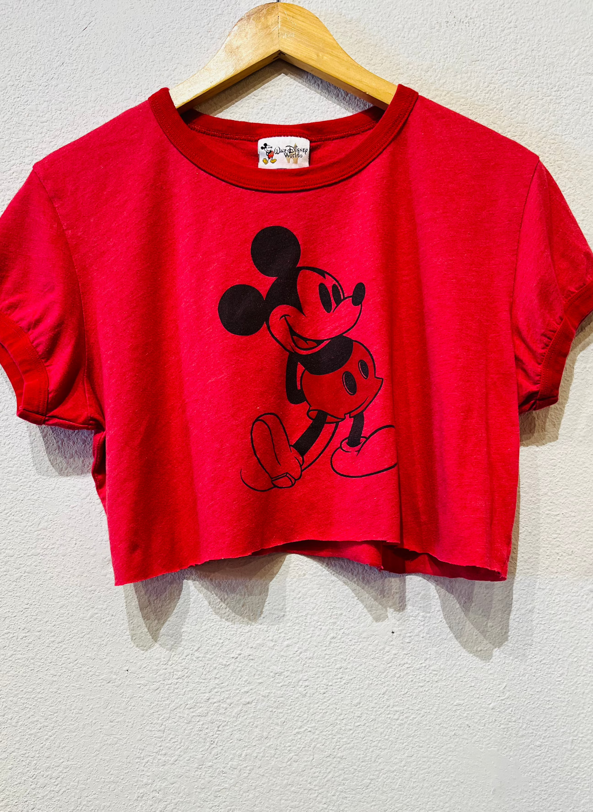 Mickey Red Vintage Crop Tee