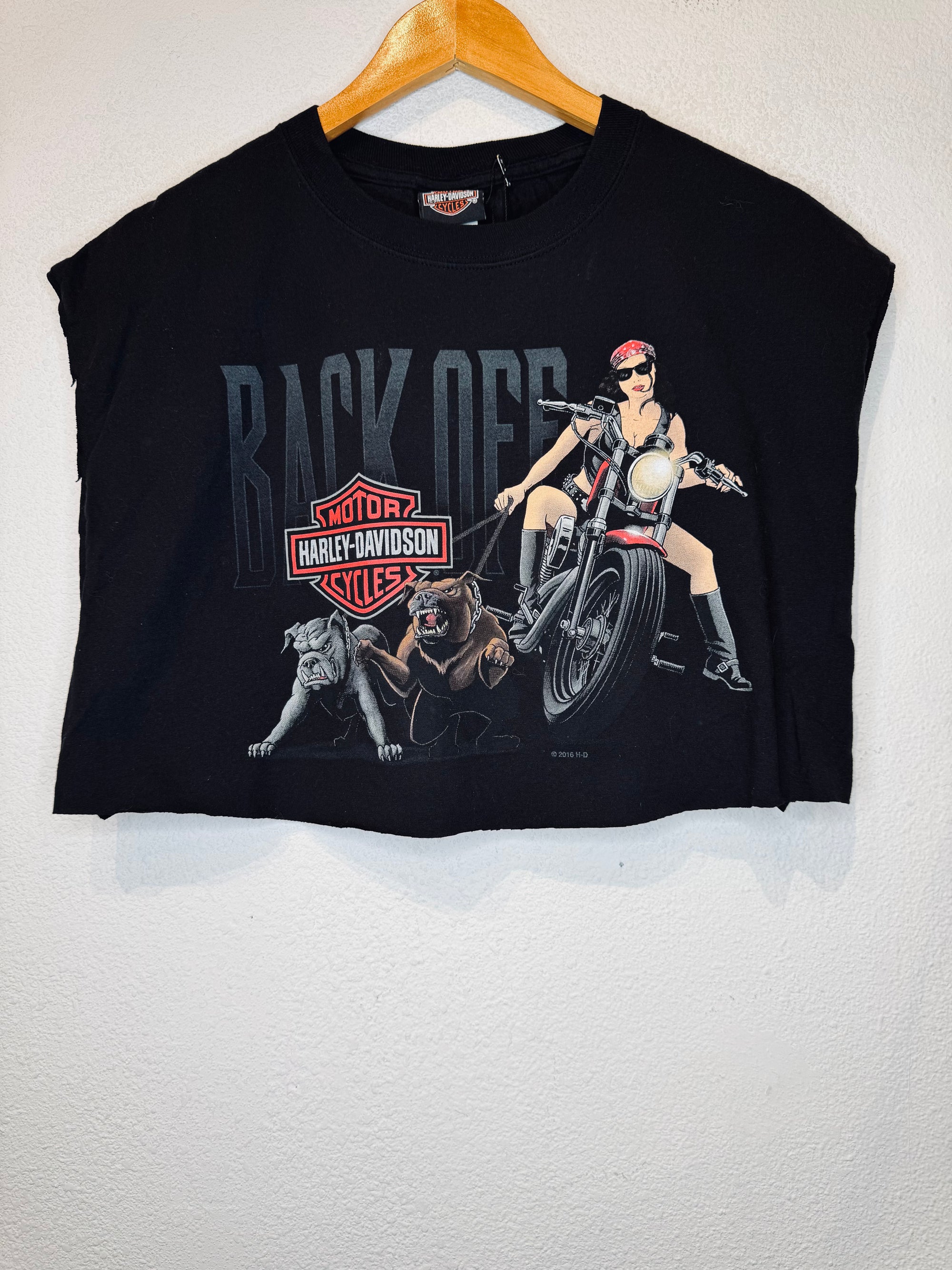 Back off Harley Vintage Crop Tank