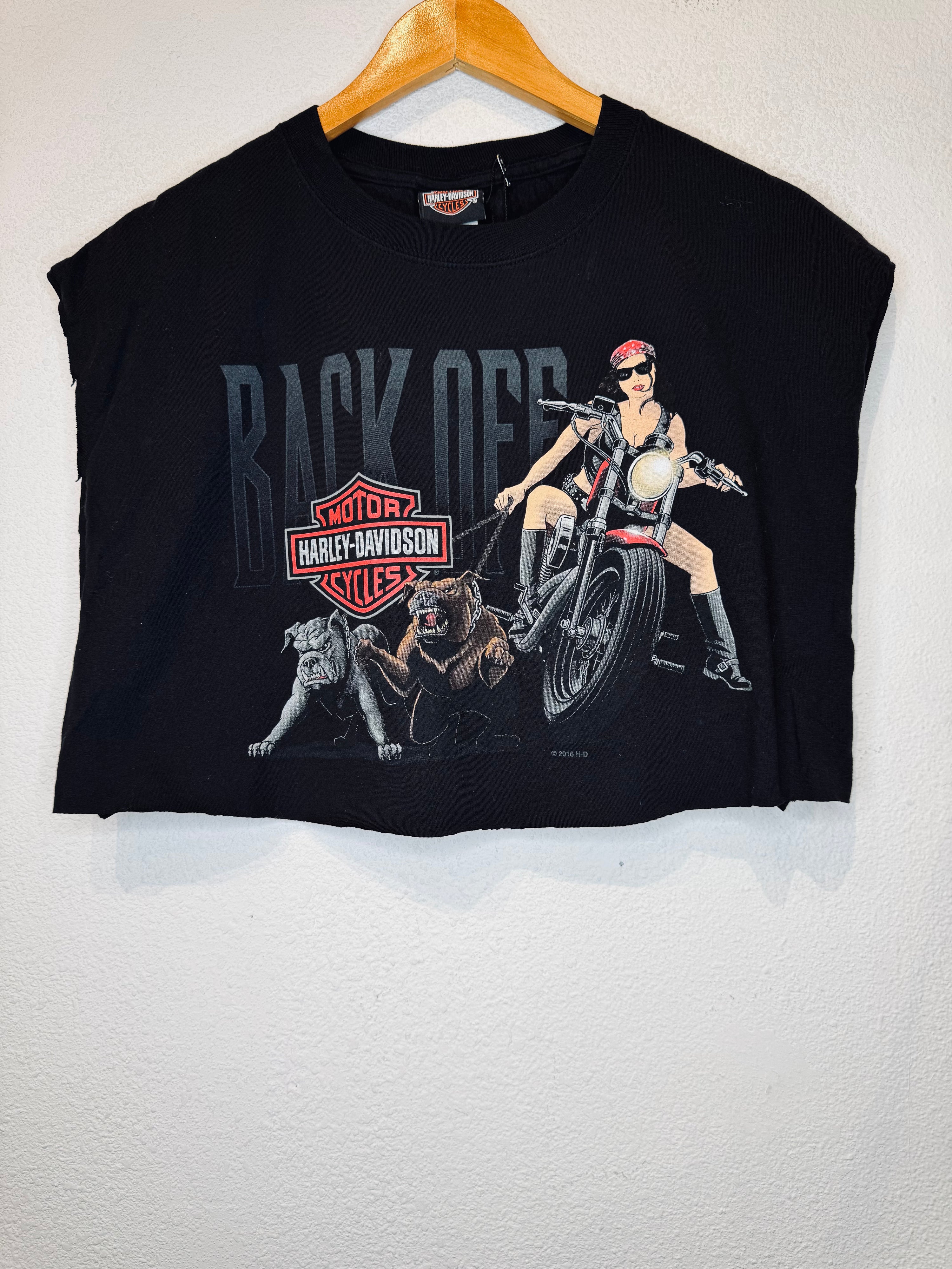 Back off Harley Vintage Crop Tank