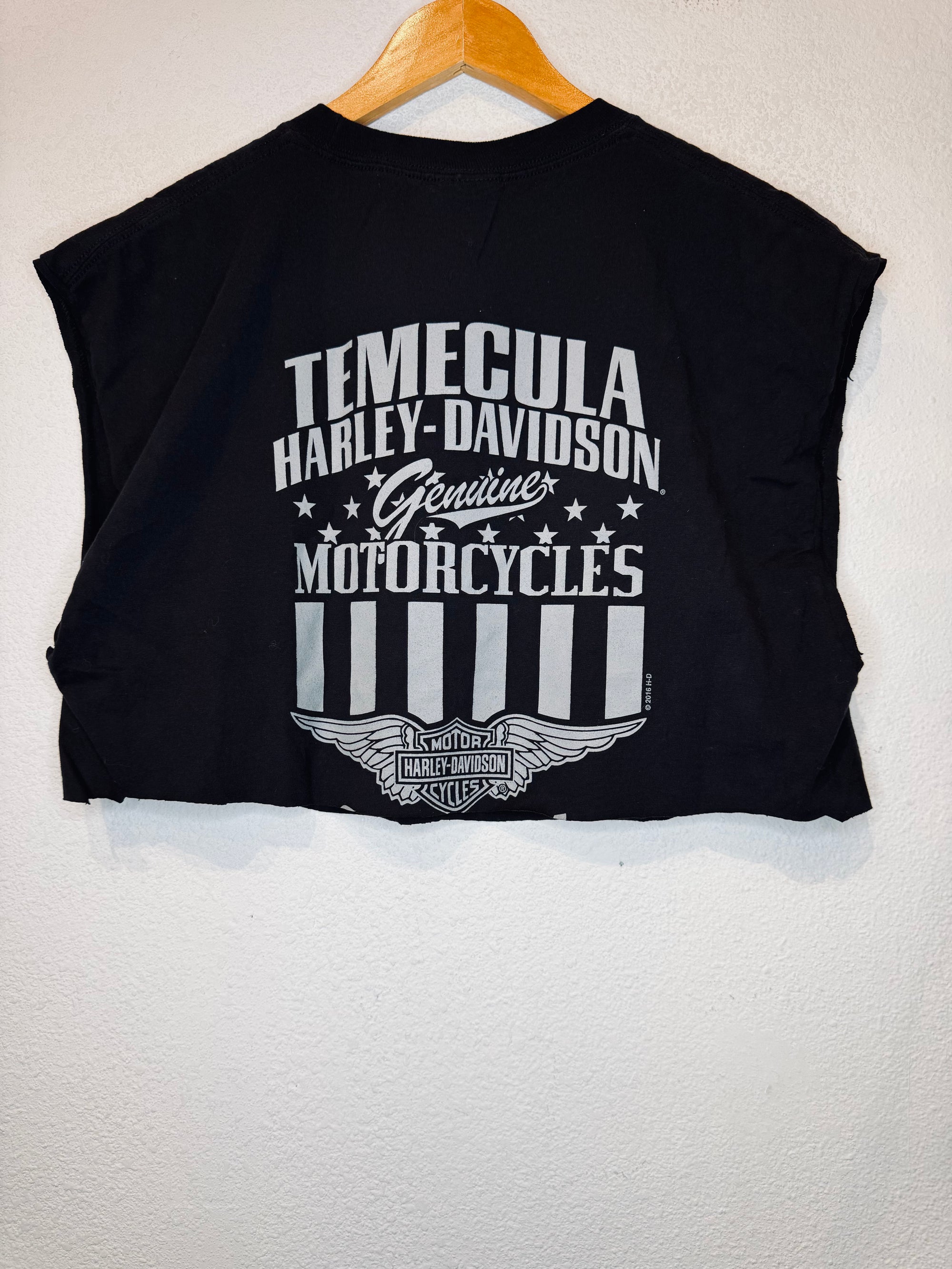 Back off Harley Vintage Crop Tank