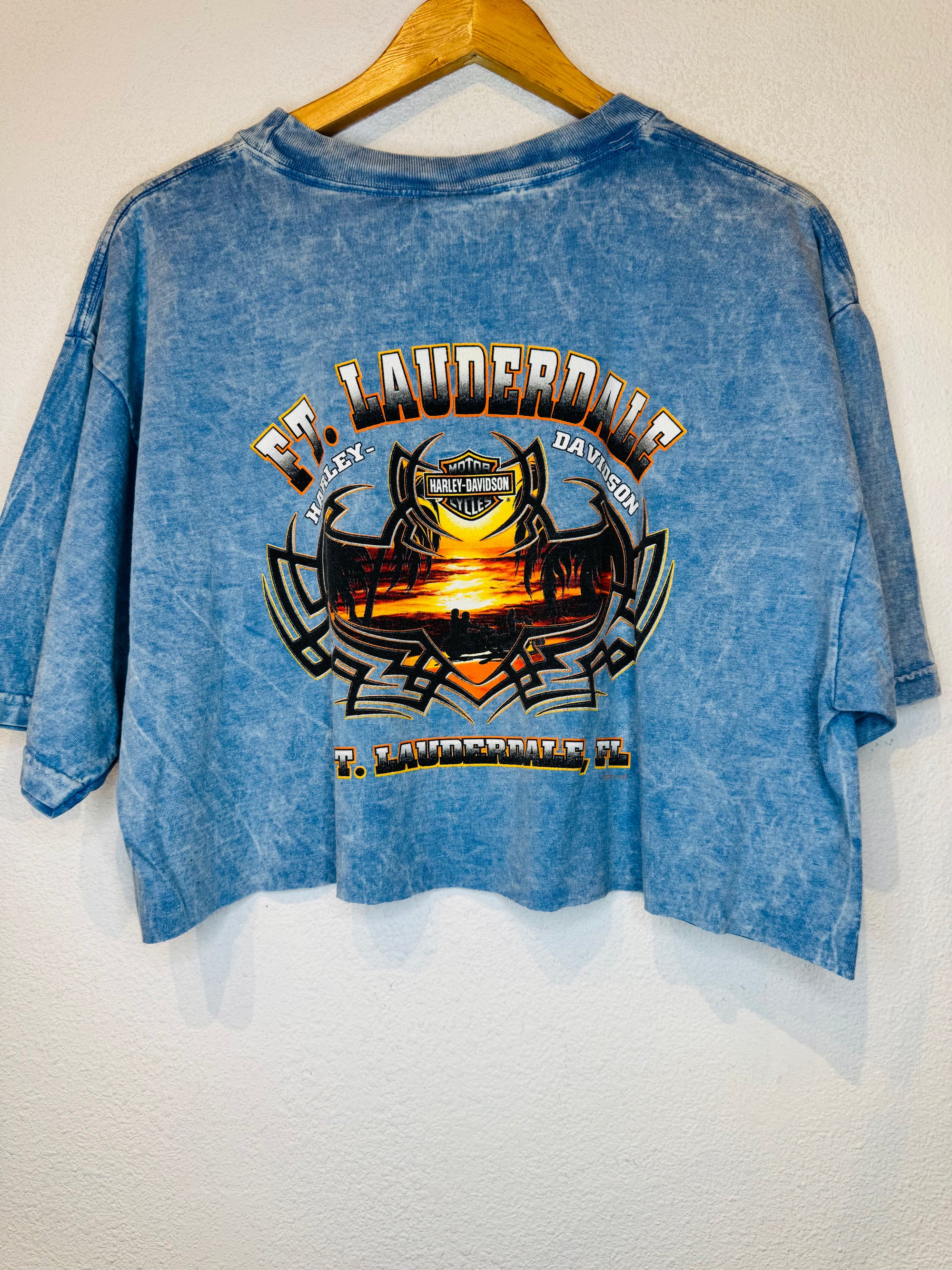 Ft Lauderdale Harley Vintage Crop Tee