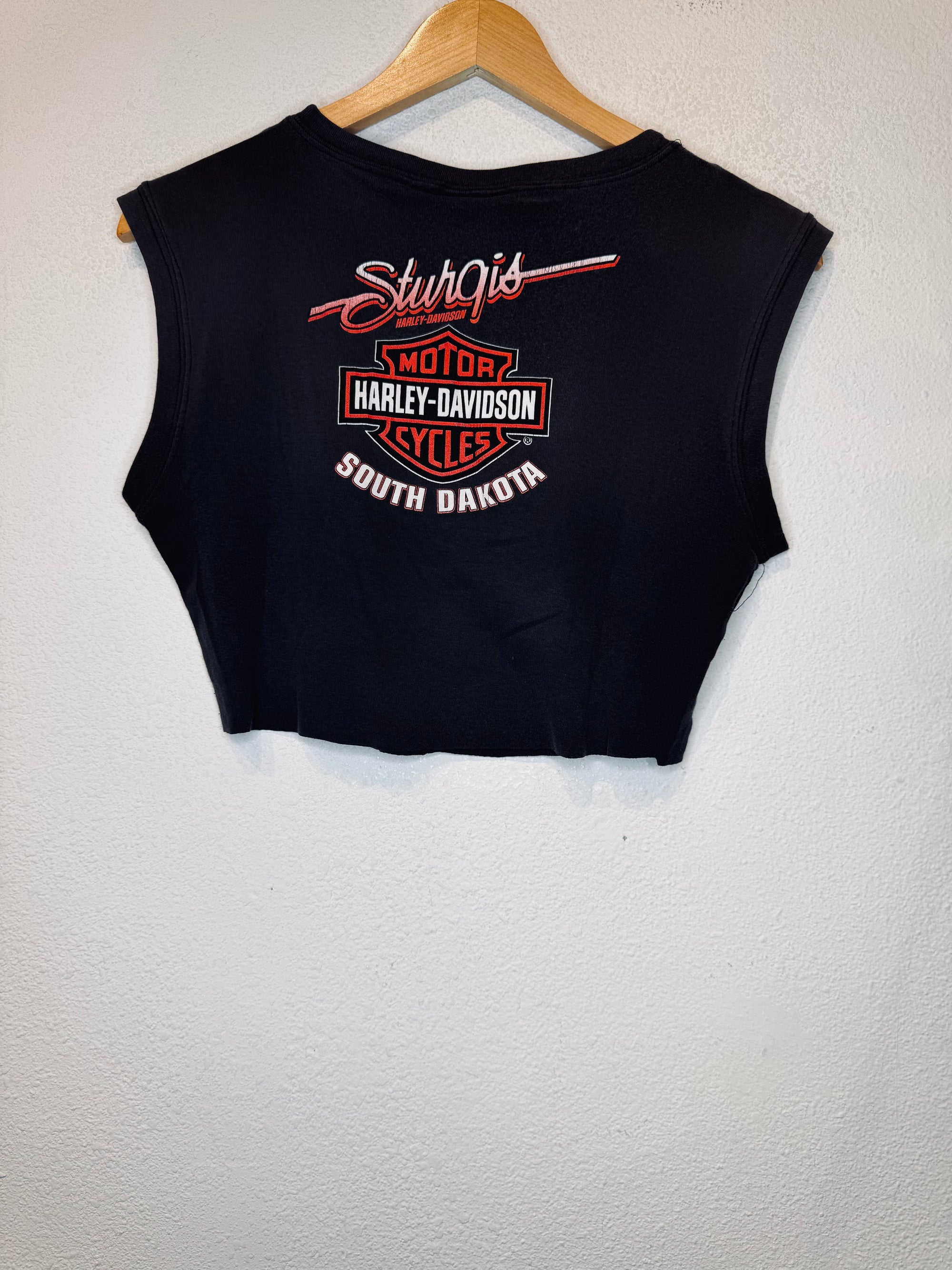 Sturgis Rose Harley Vintage Crop Tank