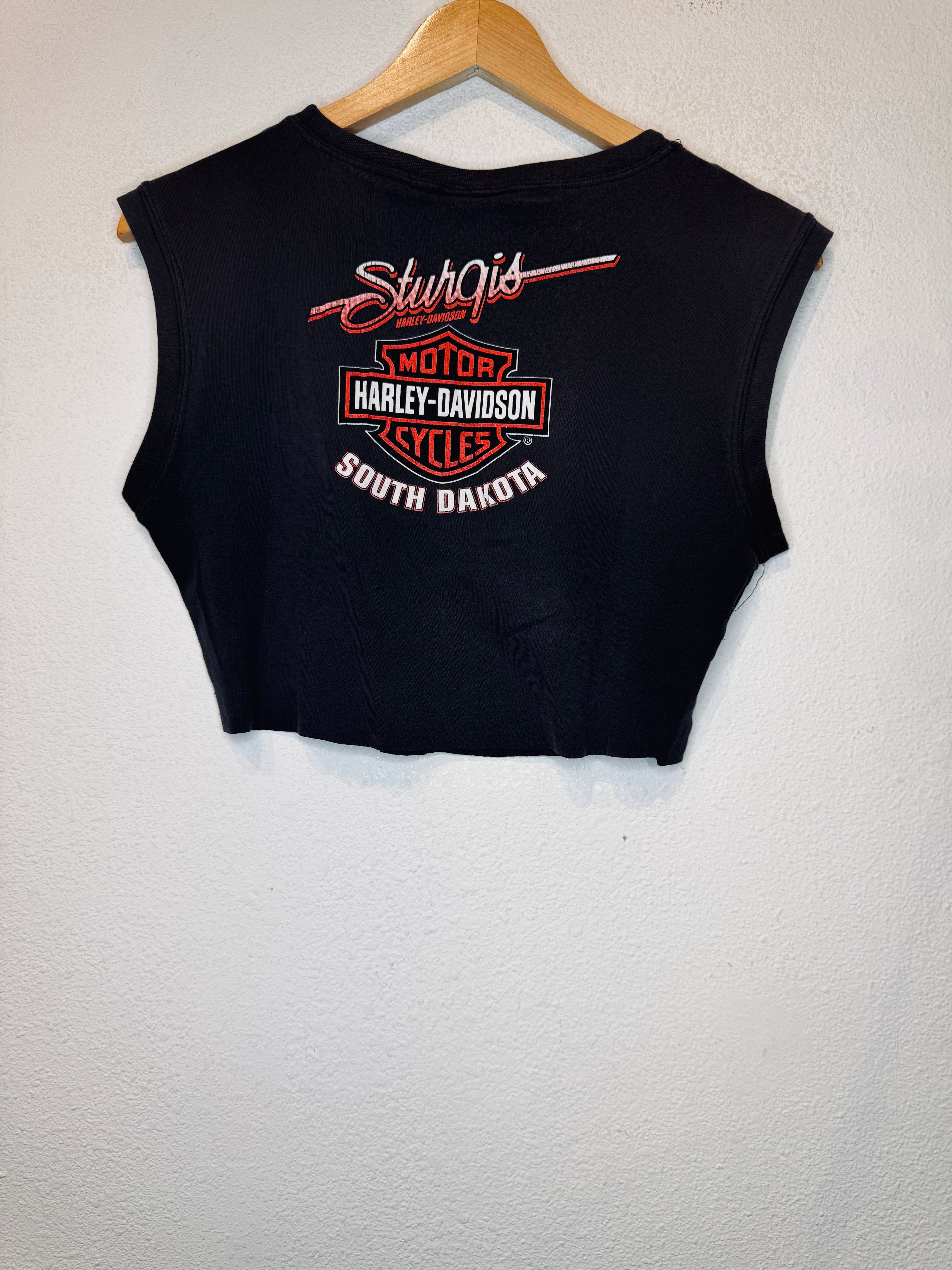 Sturgis Rose Harley Vintage Crop Tank