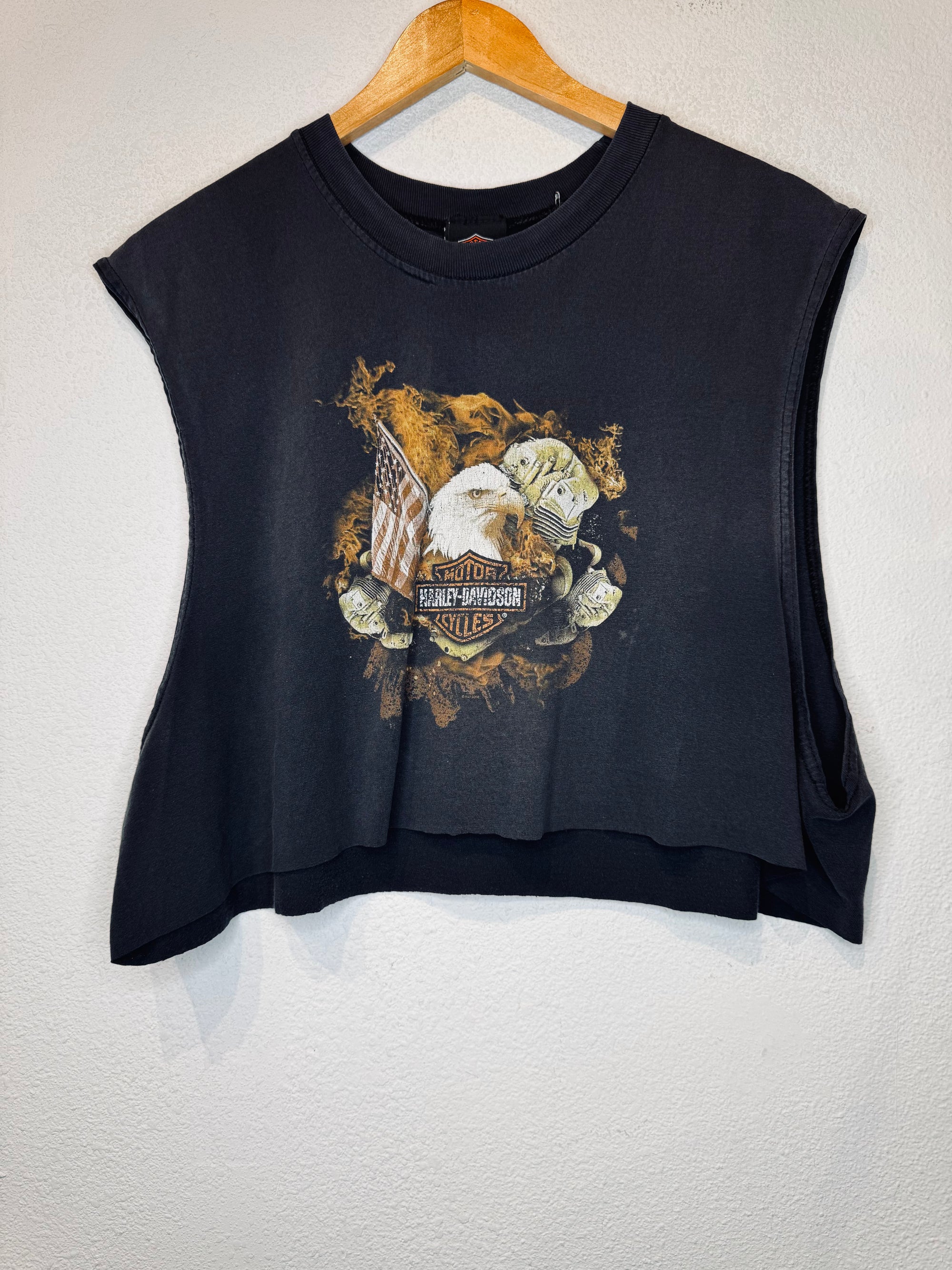 Texan Harley Vintage Crop Tank