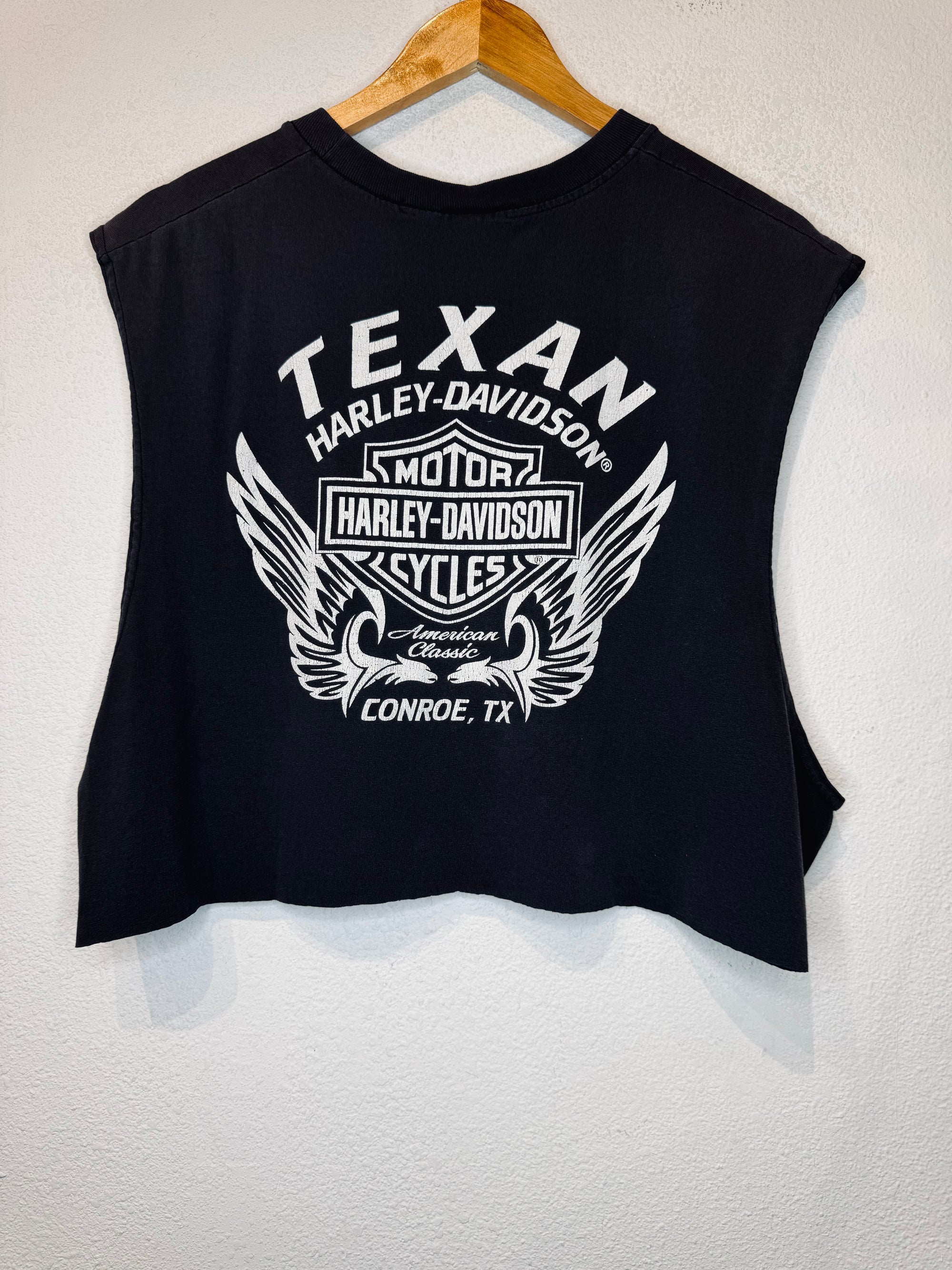 Texan Harley Vintage Crop Tank