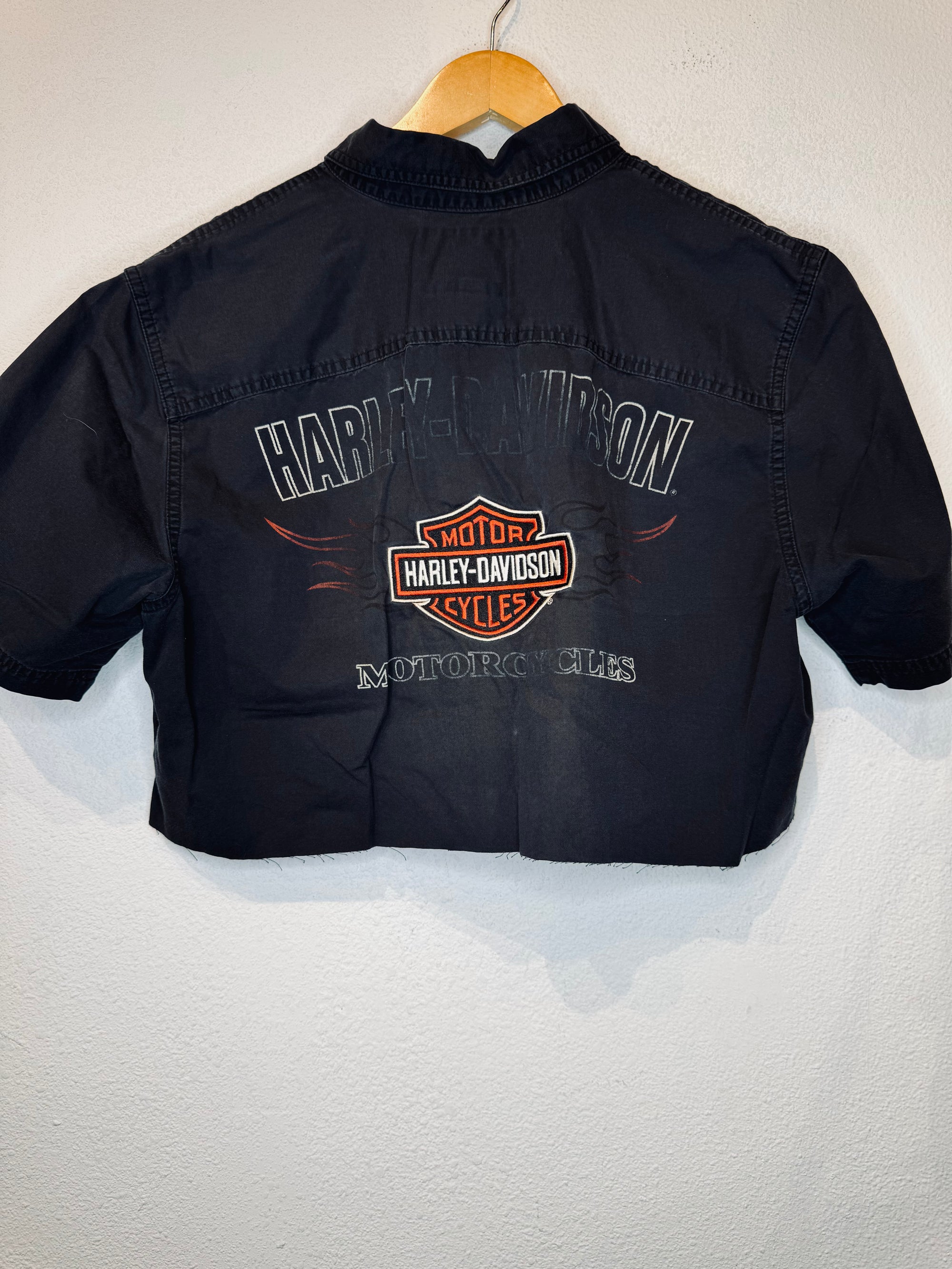 Harley Button Vintage Crop Tee