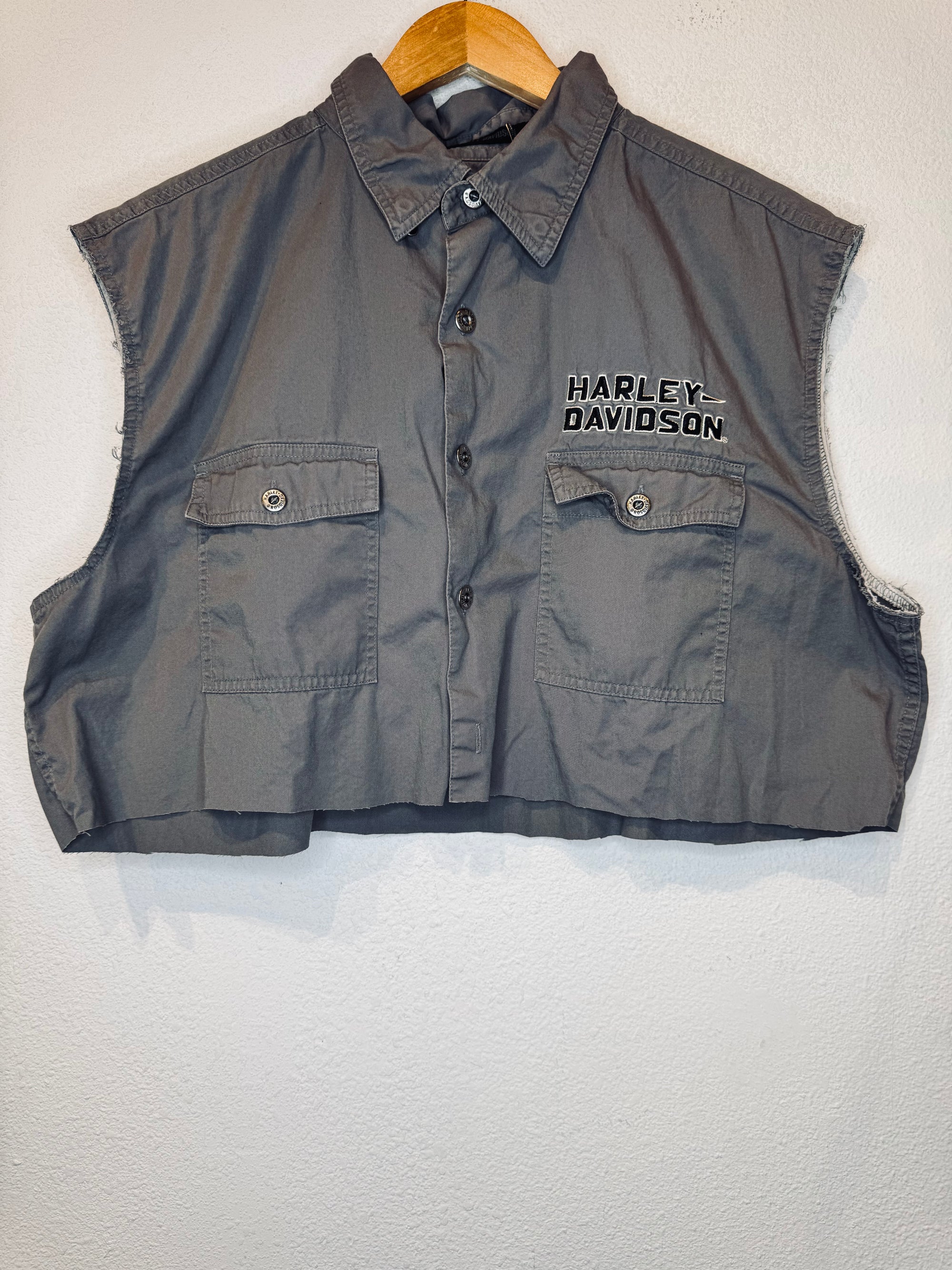 Harley Button Vintage Crop Tank